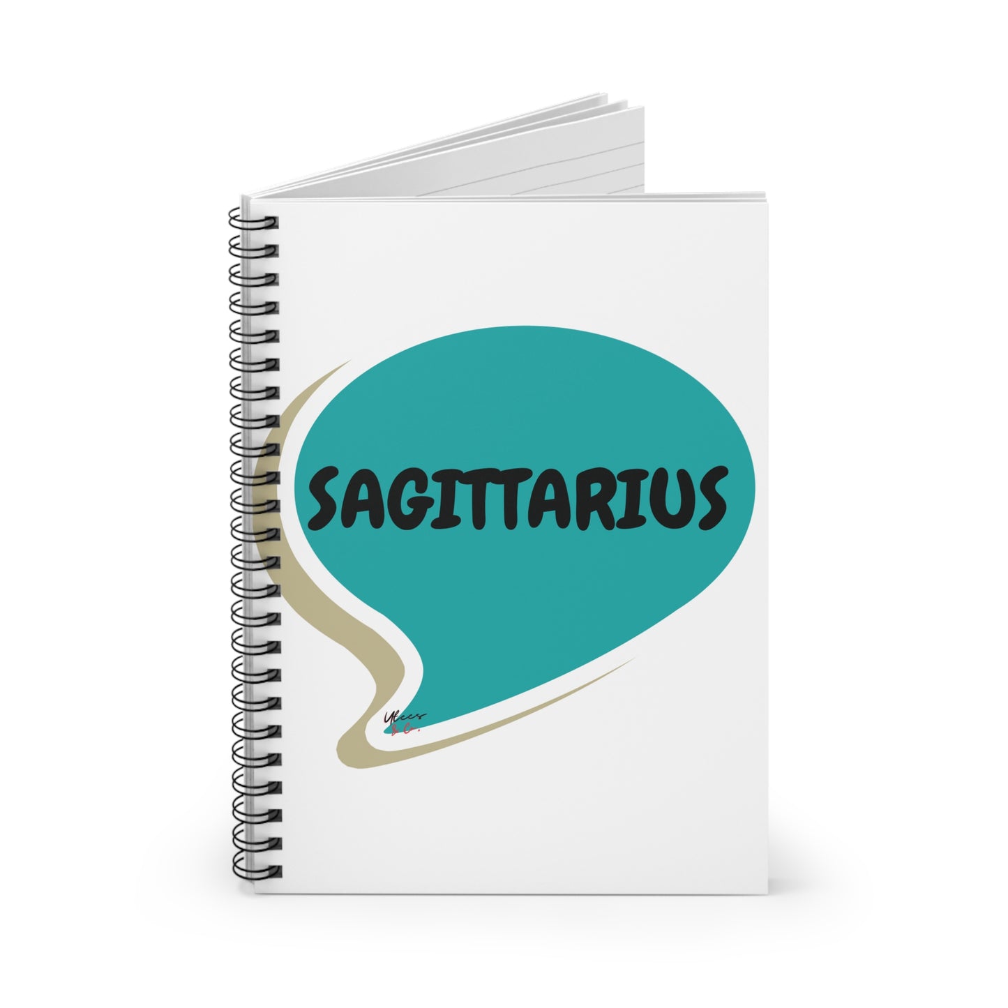 SAGITTARIUS ZODIAC SIGN SPIRAL NOTEBOOK IN SPEECH BUBBLE SAGITTARIUS BIRTHDAY SIGN HOROSCOPE SPIRAL NOTEBOOK