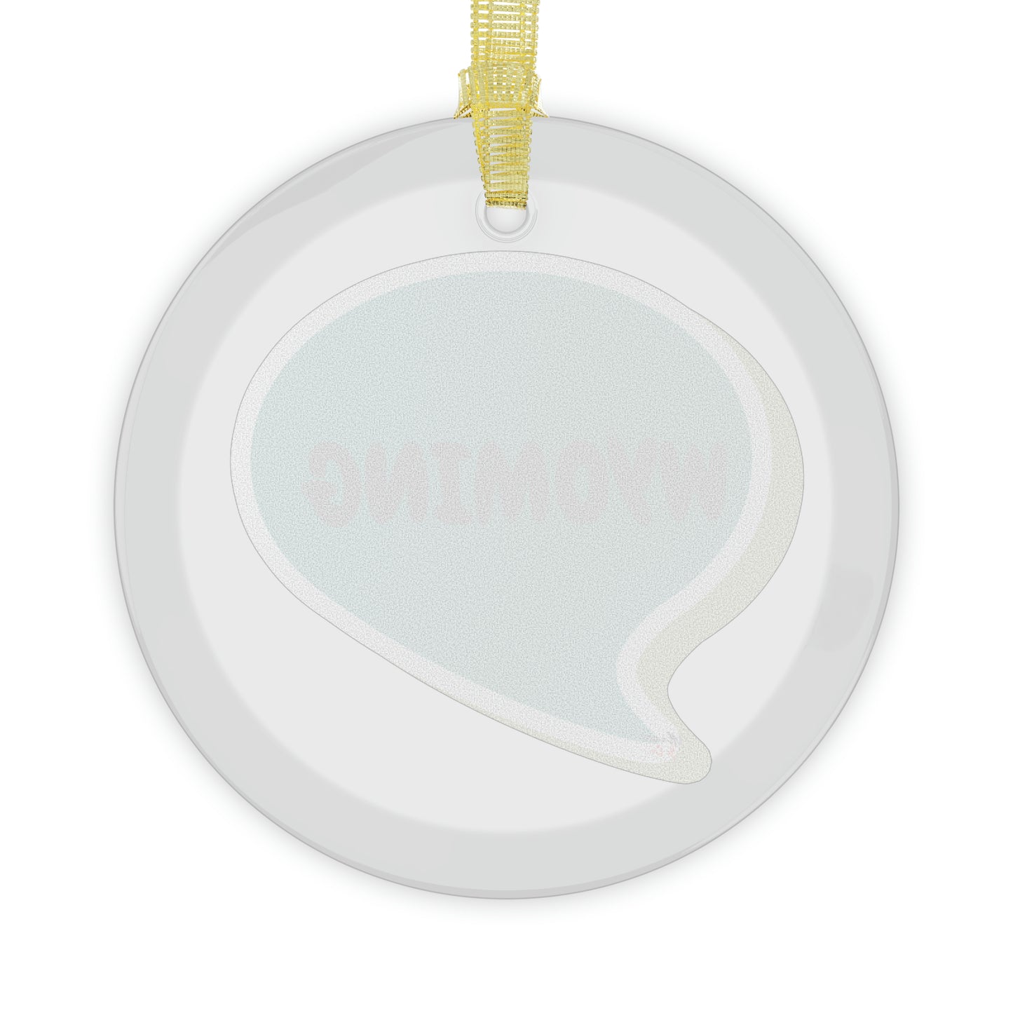 WYOMING GLASS ORNAMENT IN SPEECH BUBBLE FOR FAVORITE STATE DECORATION FOR CHRISTMAS DECOR FOR HOLIDAY DECORATION