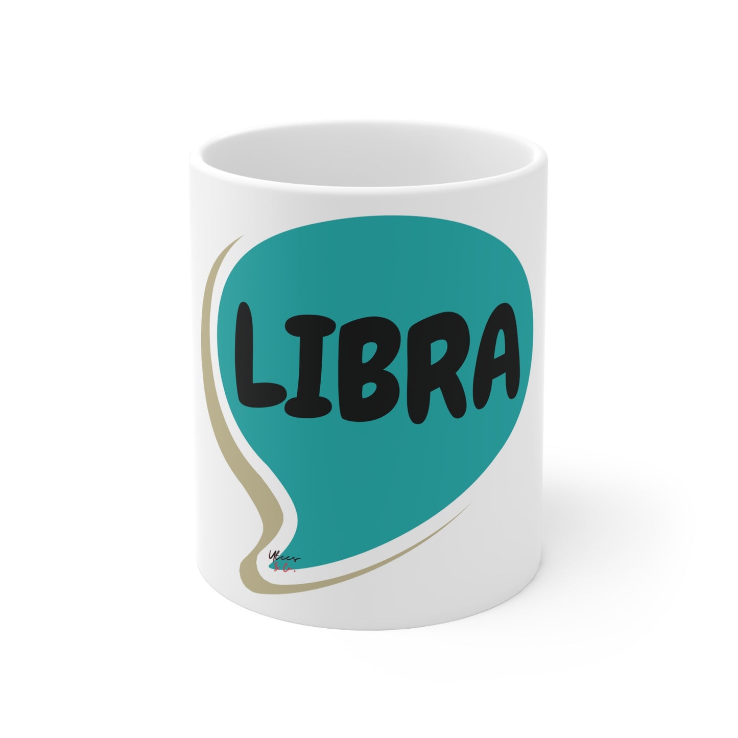 LIBRA ZODIAC SIGN COFFEE MUG IN SPEECH BUBBLE FOR BIRTHDAY GIFT COFFEE MUG FOR ASTRONOMY CERAMIC MUG 11oz LIBRA HOROSCOPE ZODIAC SIGN COFFEE MUG