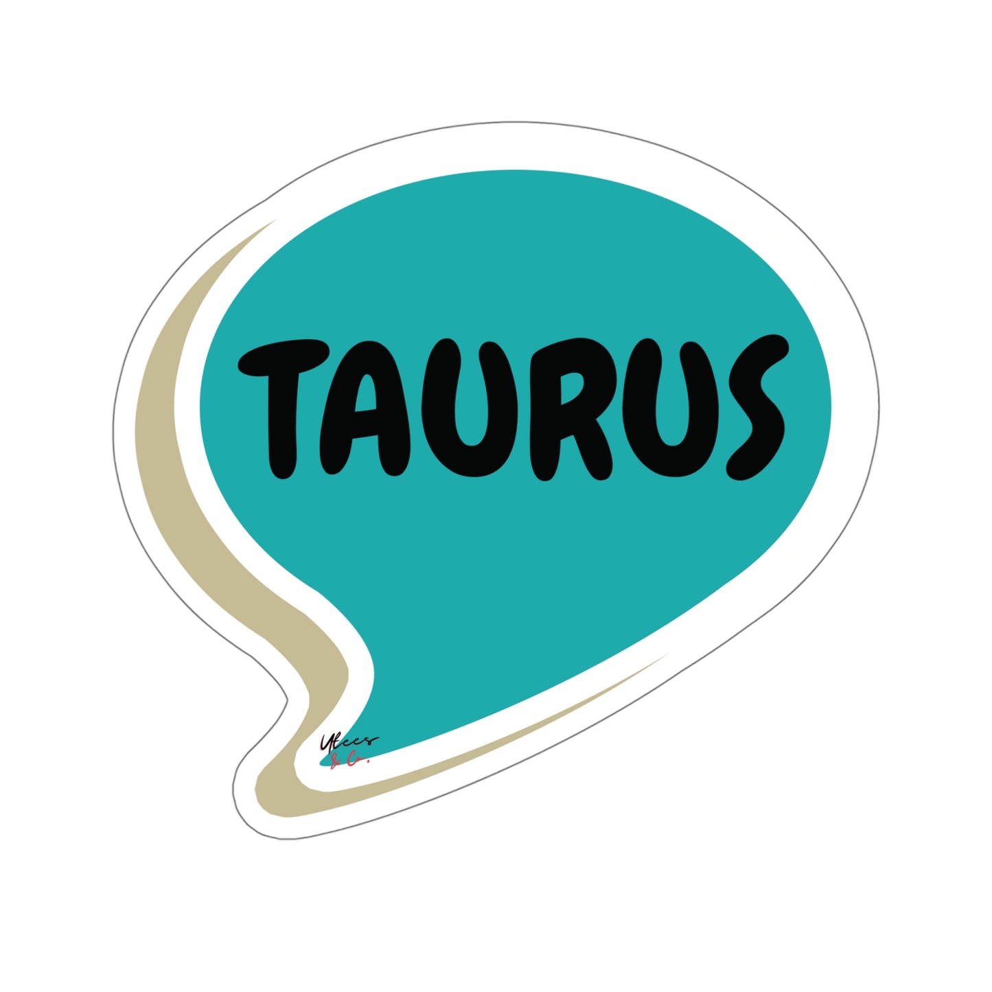 TAURUS ZODIAC SIGN STICKER IN SPEECH BUBBLE BIRTHDAY SIGNS STICKER HOROSCOPE TAURUS SIGN STICKER OVERSIZED STICKER ZODIAC BIRTHDAY TAURUS SIGN STICKER