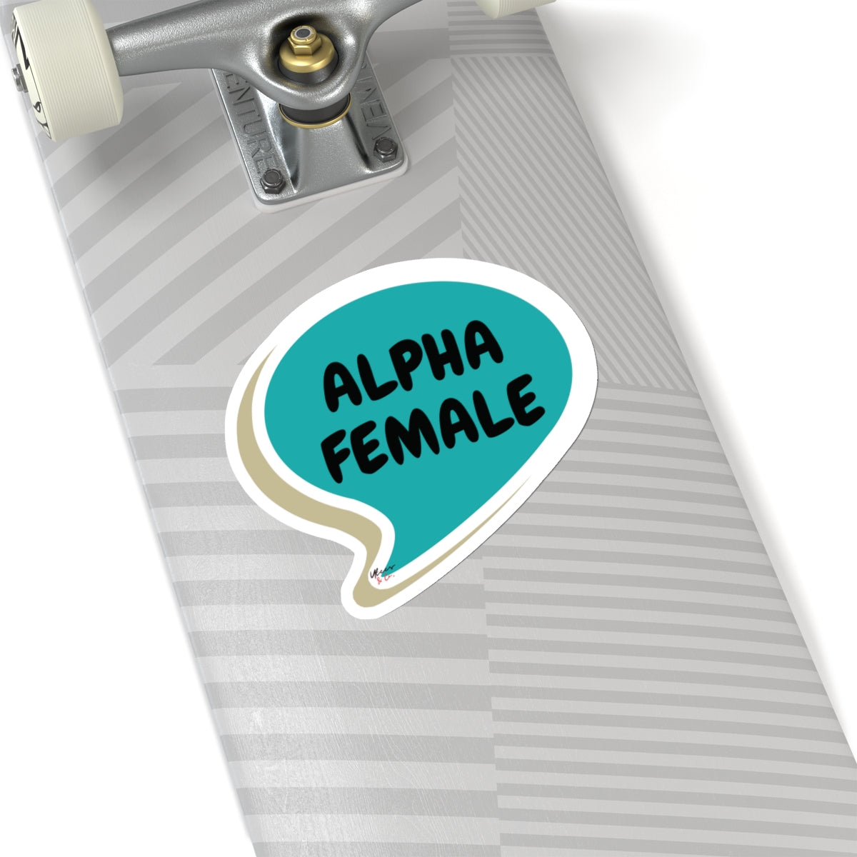 ALPHA FEMALE BIG STICKER MOTIVATIONAL STICKERS STATIONARY BIG STICKER FOR DECORATING INSPIRATIONAL SAYING ALPHA FEMALE IN SPEECH BUBBLE DECORATION FOR NOTEBOOKS AND STICKER FOR LAPTOPS