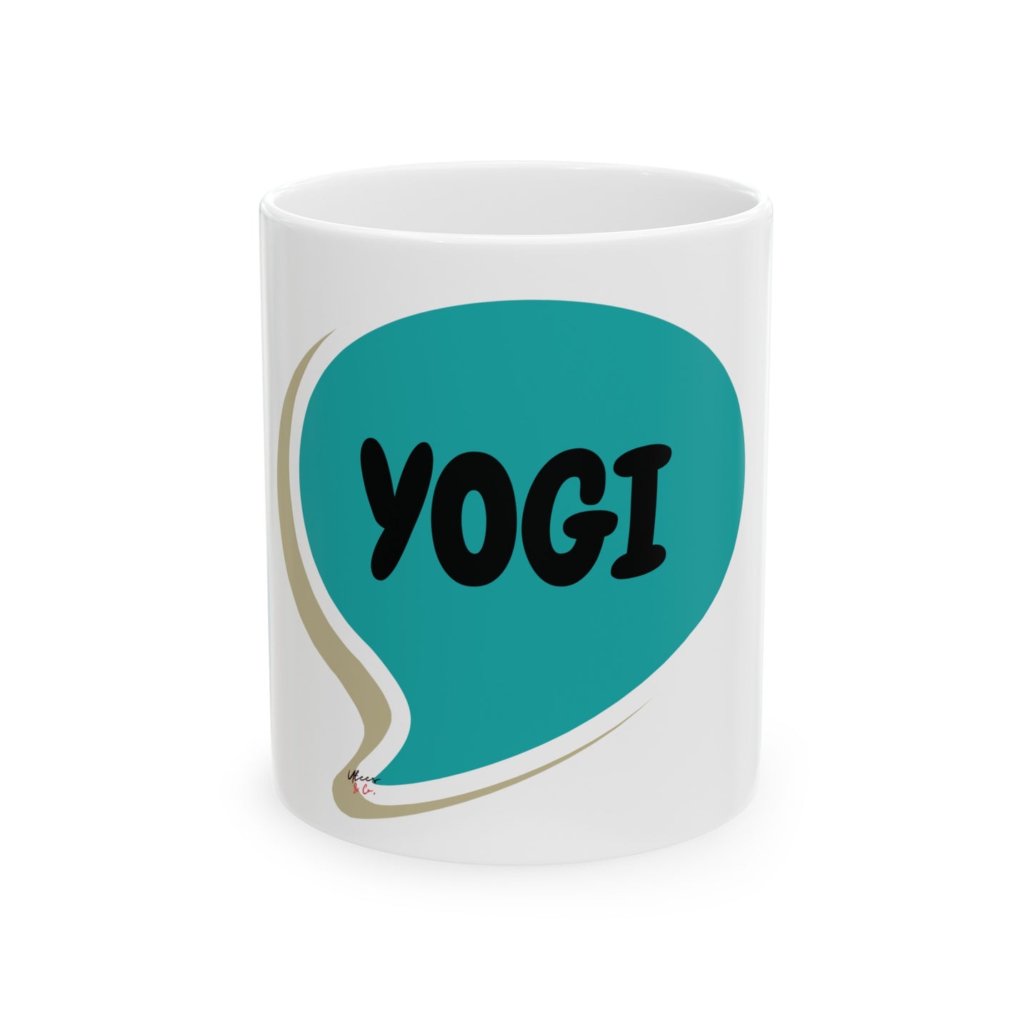 YOGI COFFEE MUG GIFT IN SPEECH BUBBLE FOR YOGI CERAMIC 11oz YOGA STUDENTS COFFEE LOVER COFFEE MUG GIFT