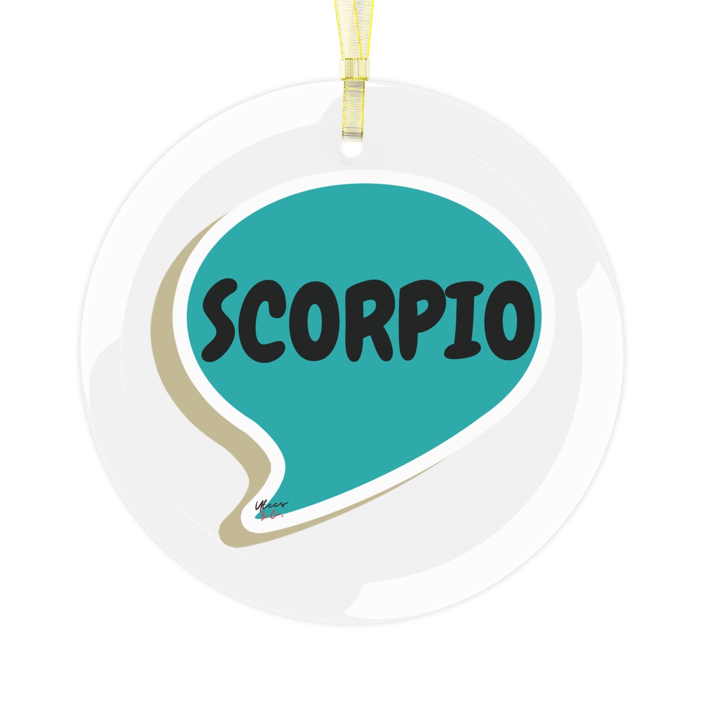 SCORPIO ZODIAC SIGN GLASS ORNAMENTS SPEECH BUBBLE HOROSCOPE BIRTHDAY SIGNS SCORPIO SYMBOLS CHRISTMAS TREE ORNAMENT HOLIDAY GIFT ZODIAC SCORPIO SYMBOLS