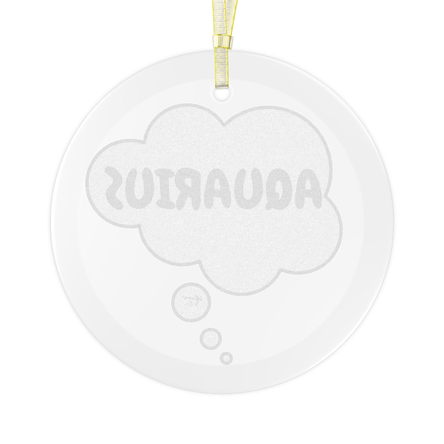 AQUARIUS ZODIAC SIGN GIFT FOR HOLIDAY CHRISTMAS DECORATIONS GLASS CHRISTMAS ORNAMENT THOUGHT BUBBLE AQUARIUS BIRTHDAY SIGN HOME DECORATING FOR HOLIDAYS HOROSCOPE SYMBOLS