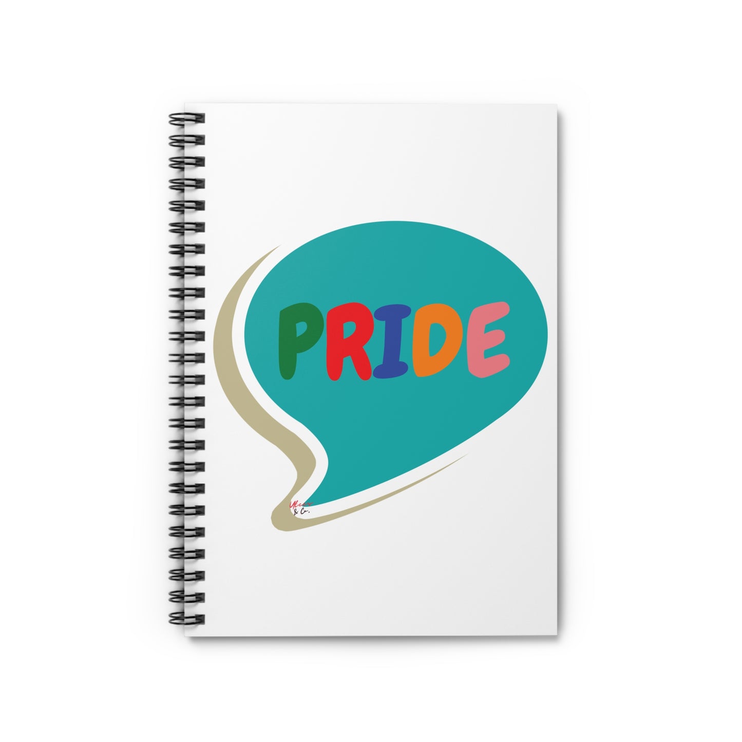 PRIDE RAINBOW NOTEBOOK IN THOUGHT BUBBLE LGBTQ SPIRAL NOTEBOOK RULED LINE PRIDE MONTH JOURNAL NOTEBOOK