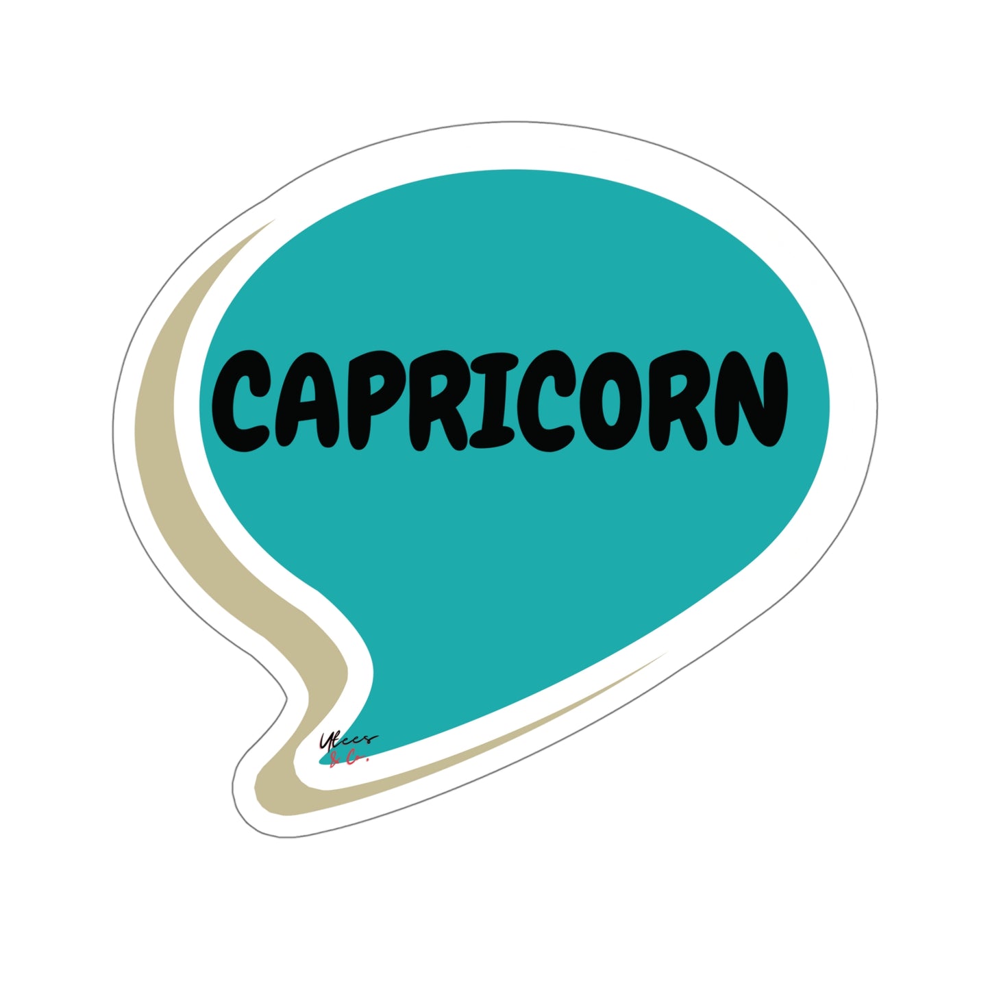 CAPRICORN ZODIAC SIGN STICKER IN SPEECH BUBBLE HOROSCOPE CAPRICORN SIGN STICKER BIRTHDAY SIGN STICKER SIGN BIRTHDAY GIFT JOURNAL STICKERS DECORATION STICKER