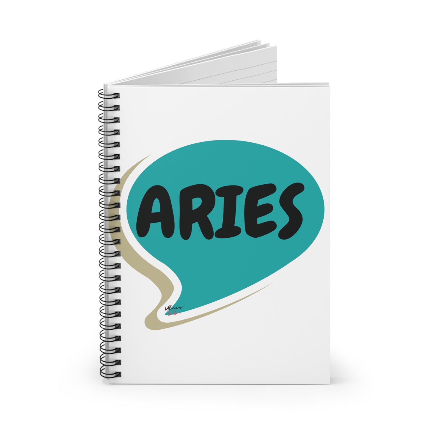 ARIES ZODIAC SIGN SPIRAL NOTEBOOK IN SPEECH BUBBLE ARIES BIRTHDAY SIGN HOROSCOPE SPIRAL NOTEBOOK