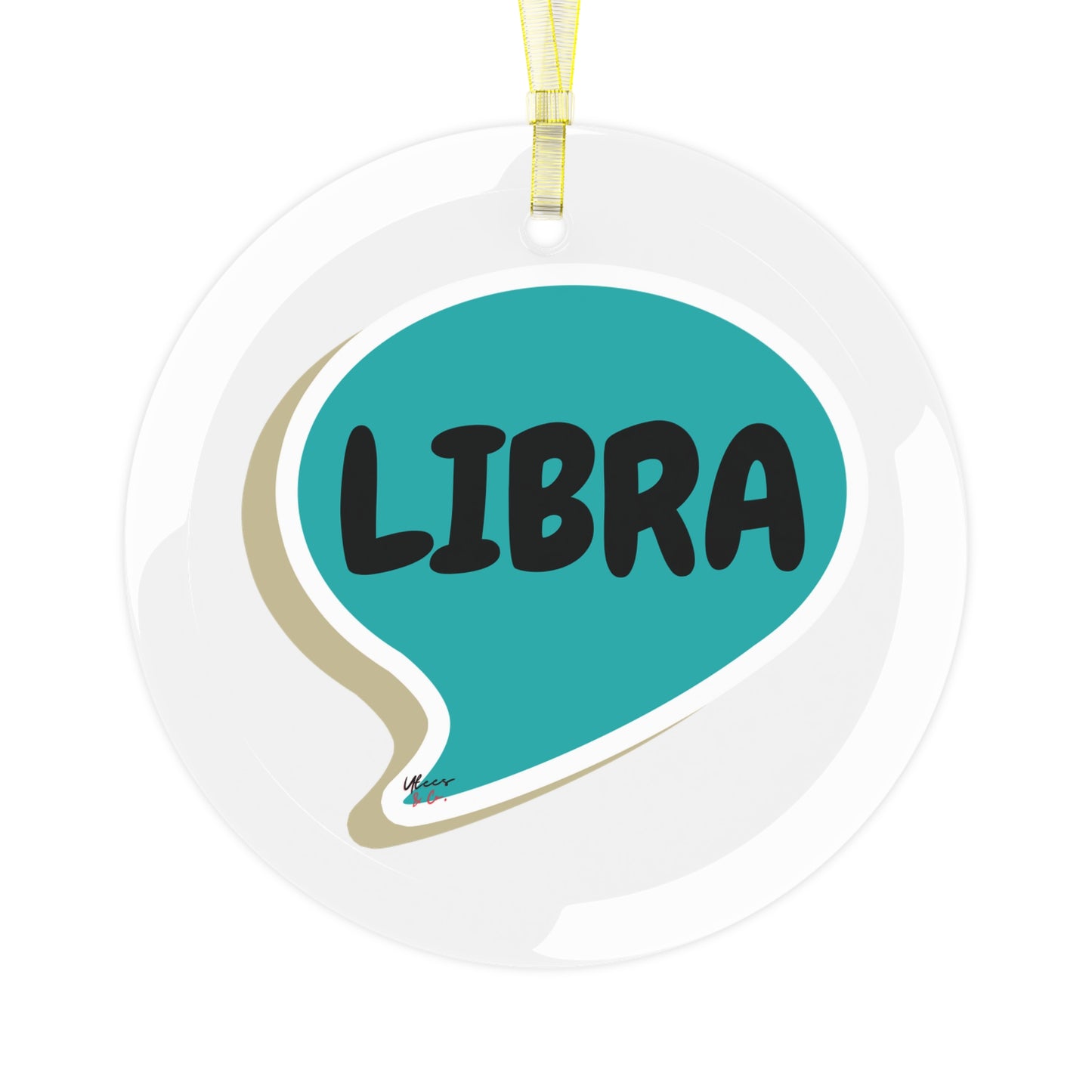 LIBRA ZODIAC SIGNS GLASS ORNAMENTS SPEECH BUBBLE HOROSCOPE LIBRA SIGN CHRISTMAS TREE ORNAMENT LIBRA SYMBOL BIRTHDAY GIFT LIBRA SIGN ORNAMENT HOME DECOR