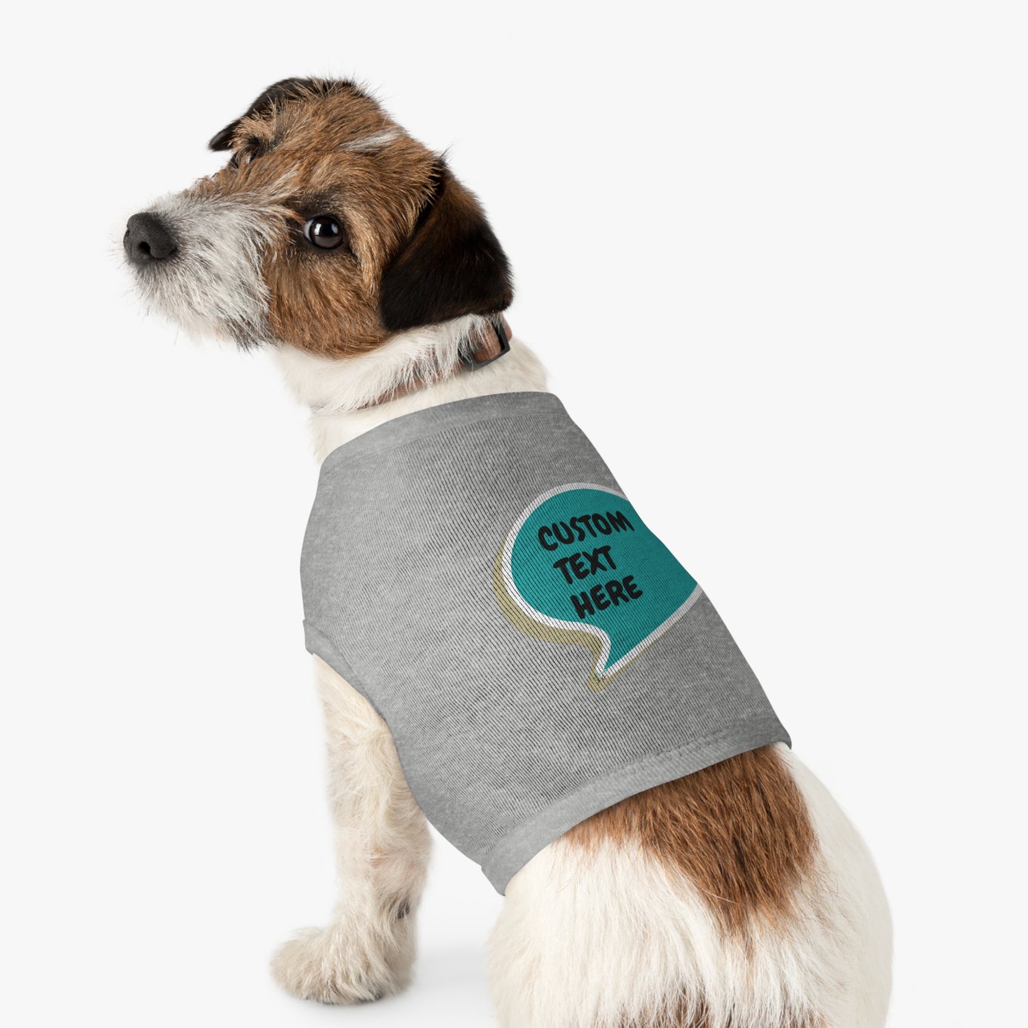 CUSTOMIZED PET TANK TOP TANK SHIRT IN SPEECH BUBBLE PERSONALIZED GRAPHIC UNISEX TANK T-SHIRT FOR DOGS SHIRTS GIFTS FOR CUSTOM PETS SHIRTS FOR PUPPIES DOG  CLOTHING