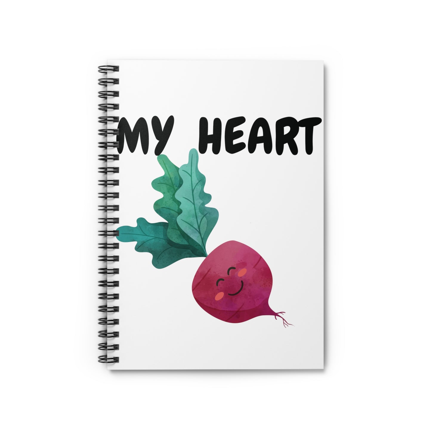 MY HEART BEET NOTEBOOK SPIRAL NOTEBOOK JOURNAL RULED LINE