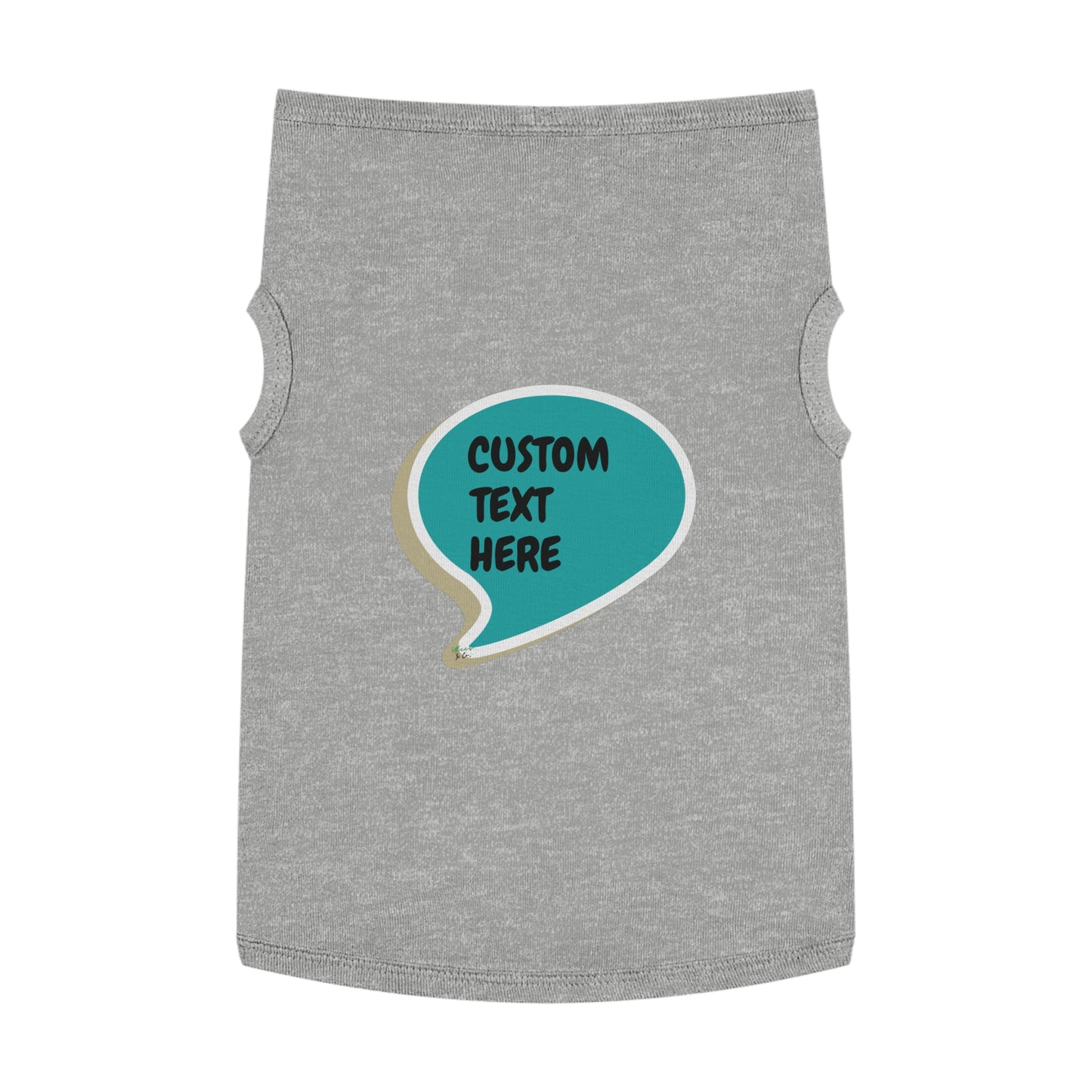 CUSTOMIZED PET TANK TOP TANK SHIRT IN SPEECH BUBBLE PERSONALIZED GRAPHIC UNISEX TANK T-SHIRT FOR DOGS SHIRTS GIFTS FOR CUSTOM PETS SHIRTS FOR PUPPIES DOG  CLOTHING
