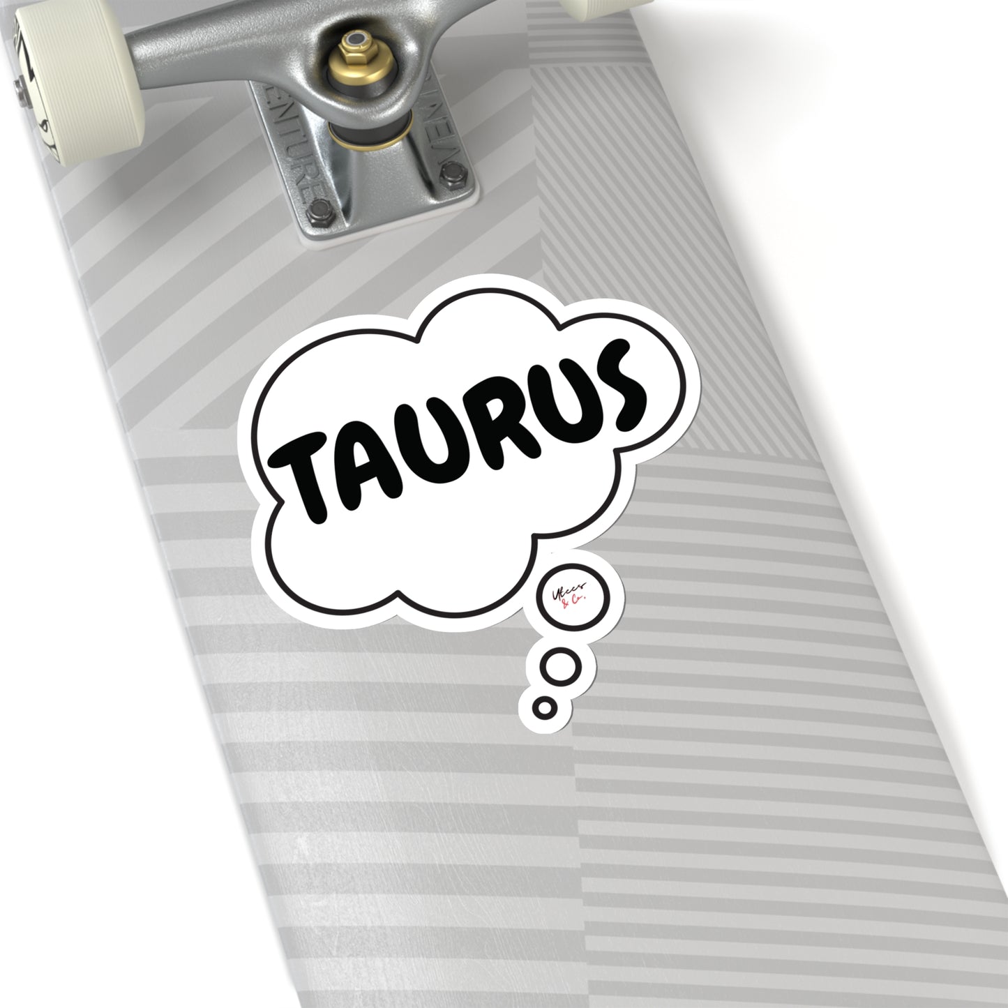 TAURUS ZODIAC SIGN STICKER IN THOUGHT BUBBLE BIRTHDAY SIGN TAURUS OVERSIZED STICKER HOROSCOPE TAURUS SIGN STATIONARY STICKER JOURNAL STICKER