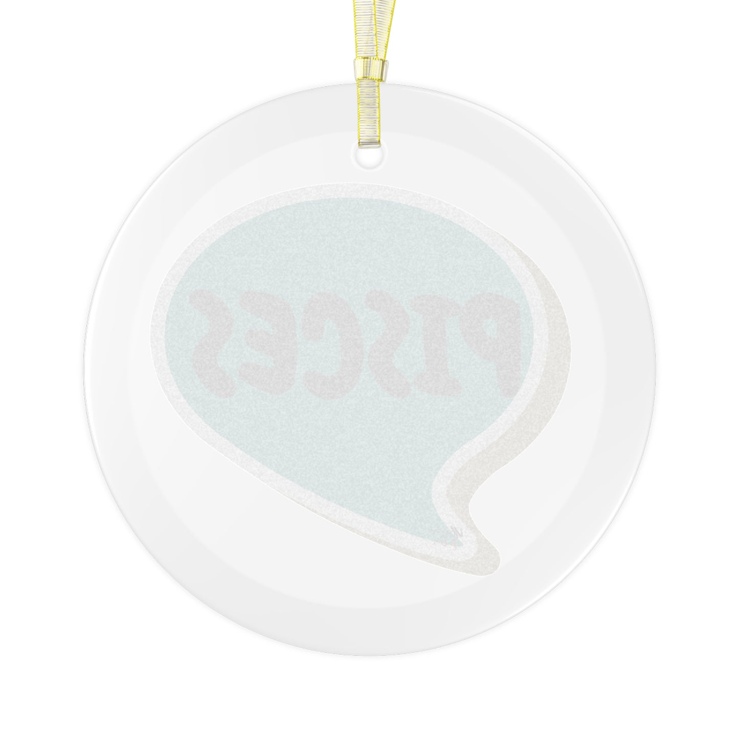 PISCES ZODIAC SIGN GLASS ORNAMENTS SPEECH BUBBLE HOROSCOPE BIRTHDAY SIGNS PISCES SYMBOLS CHRISTMAS TREE ORNAMENT HOLIDAY GIFT PISCES ZODIAC SIGN ORNAMENTS