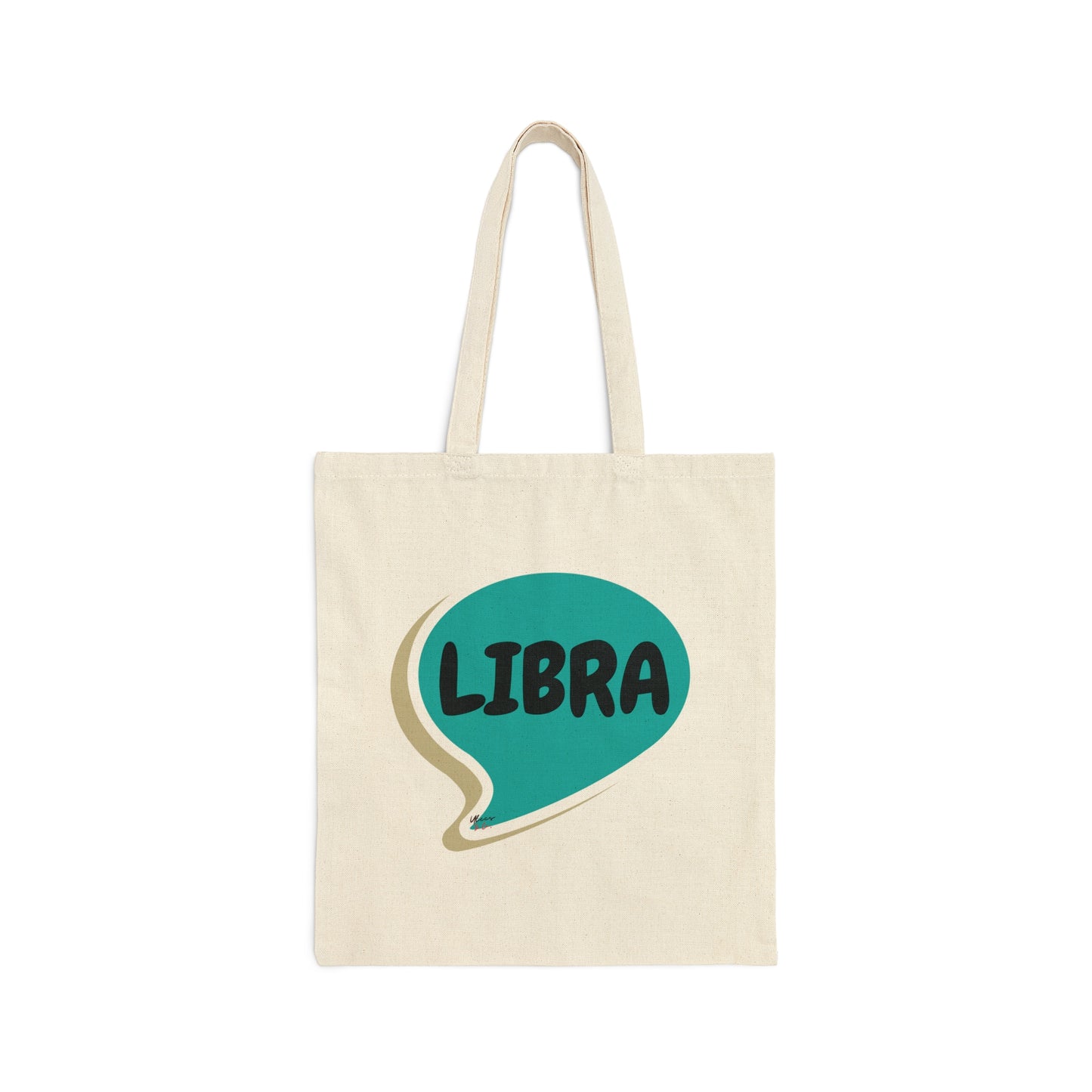 LIBRA ZODIAC SIGN TOTE BAG FOR BIRTHDAY GIFT LIBRA HOROSCOPE ZODIAC SIGN COTTON CANVAS TOTE BAG IN SPEECH BUBBLE FOR LIBRA ZODIAC SIGN