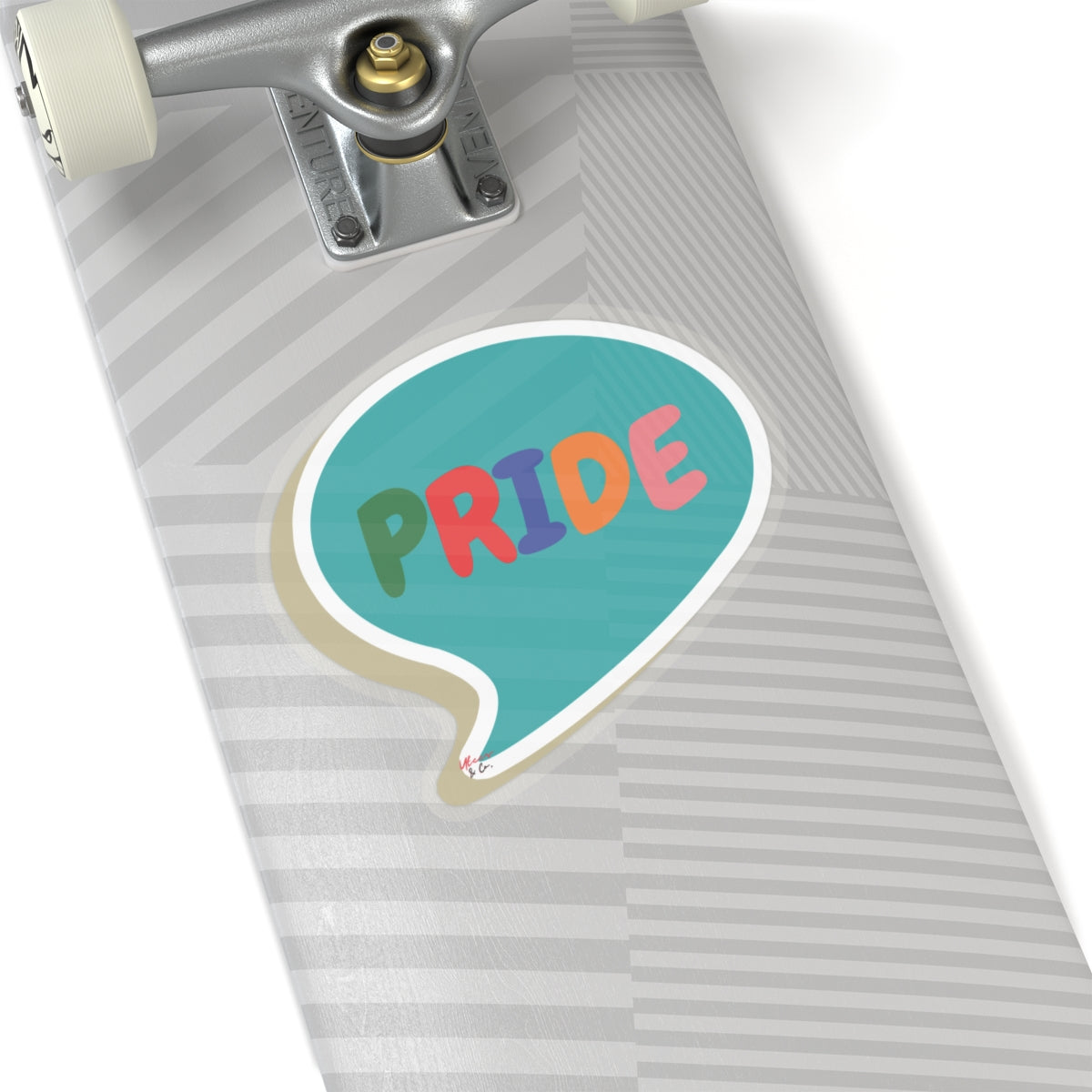 PRIDE RAINBOW BIG STICKER IN SPEECH BUBBLE LGBTQ 6X6 BIG STICKER PRIDE MONTH CELEBRATION