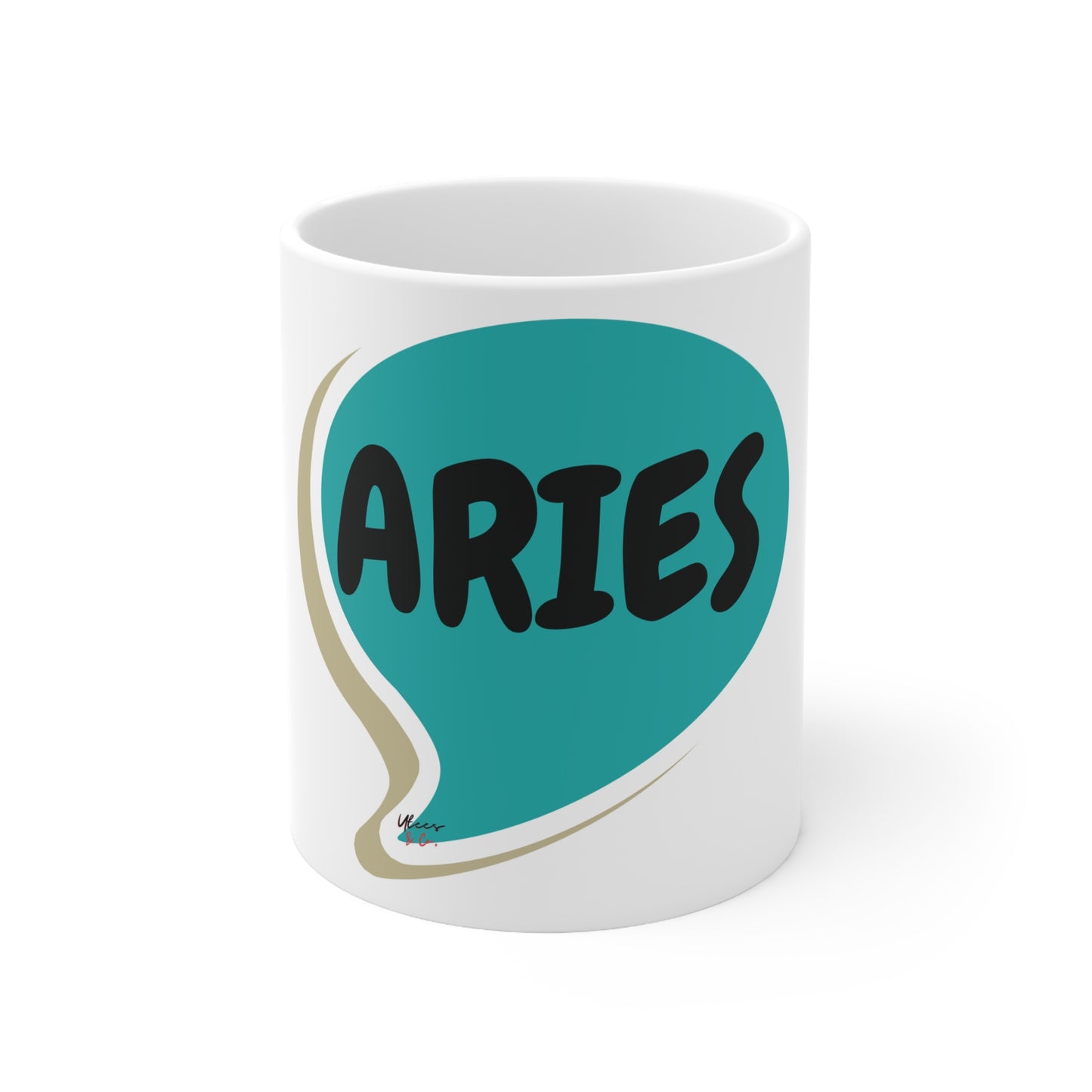 ARIES ZODIAC SIGN COFFEE MUG IN SPEECH BUBBLE GIFT FOR BIRTHDAY SIGN CERAMIC MUG 11oz COFFEE LOVER GIFT ARIES ZODIAC SIGN ASTRONOMY MUG