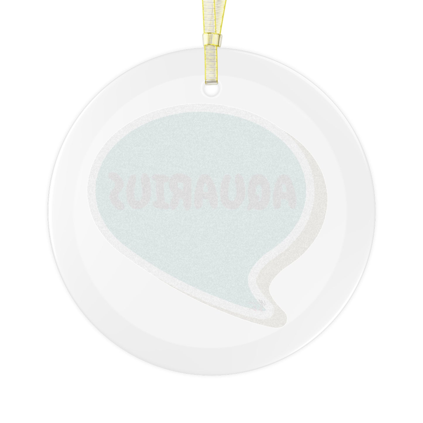 AQUARIUS ZODIAC SIGN TREE ORNAMENT FOR CHRISTMAS HOLIDAYS GIFT IN SPEECH BUBBLE BIRTHDAY SIGN GLASS ORNAMENT GIFT AQUARIUS CONSTELLATION ZODIAC SIGN ASTROLOGY AQUARIUS SIGNS FOR HOME DECOR GIFT