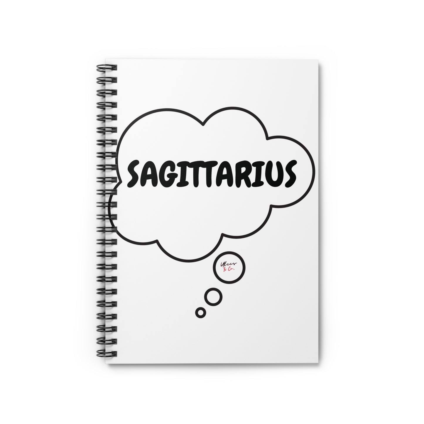 SAGITTARIUS ZODIAC SIGN SPIRAL NOTEBOOK IN SAGITTARIUS BUBBLE AQUARIUS BIRTHDAY SIGN HOROSCOPE SPIRAL NOTEBOOK