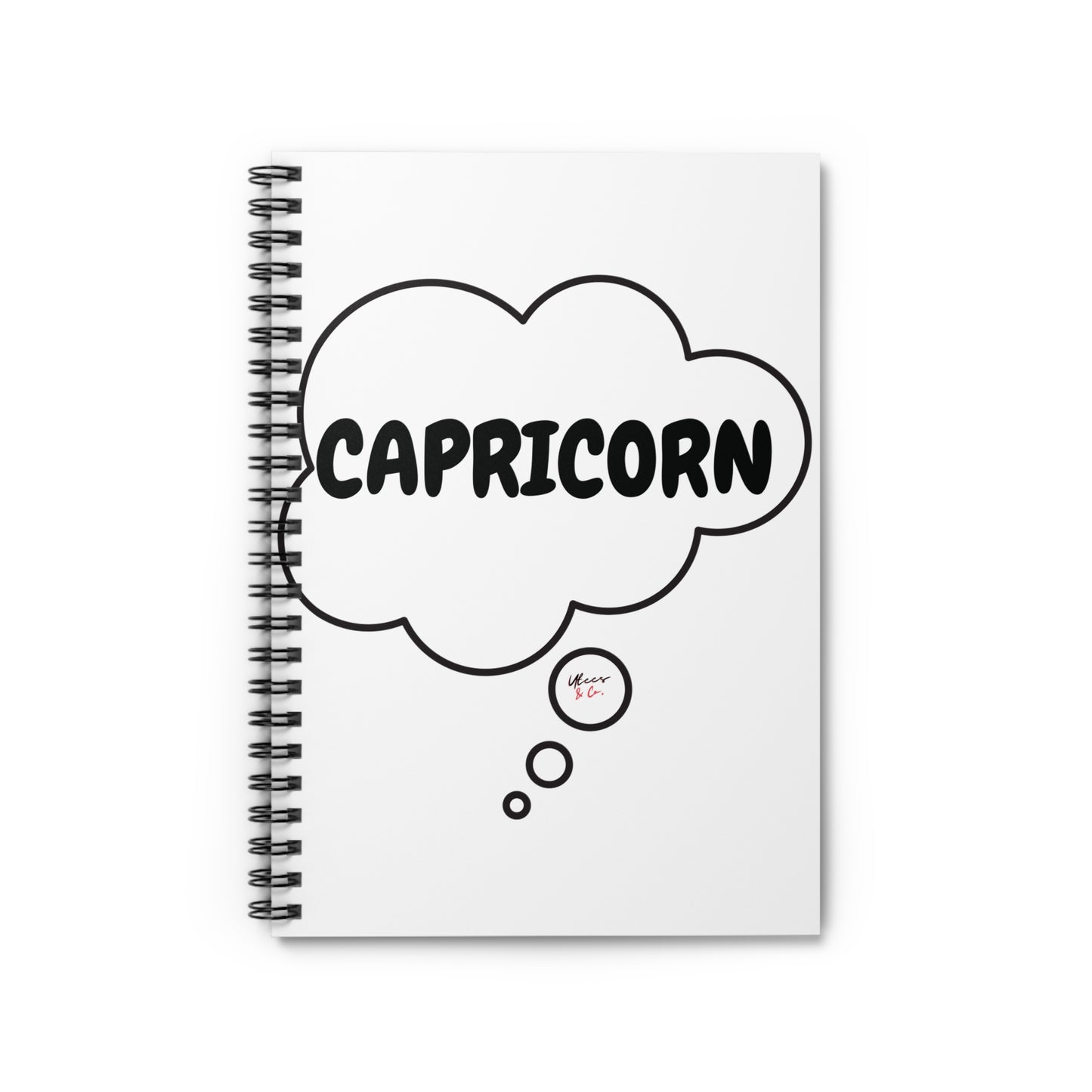 CAPRICORN ZODIAC SIGN SPIRAL NOTEBOOK IN THOUGHT BUBBLE CAPRICORN BIRTHDAY SIGN HOROSCOPE SPIRAL NOTEBOOK