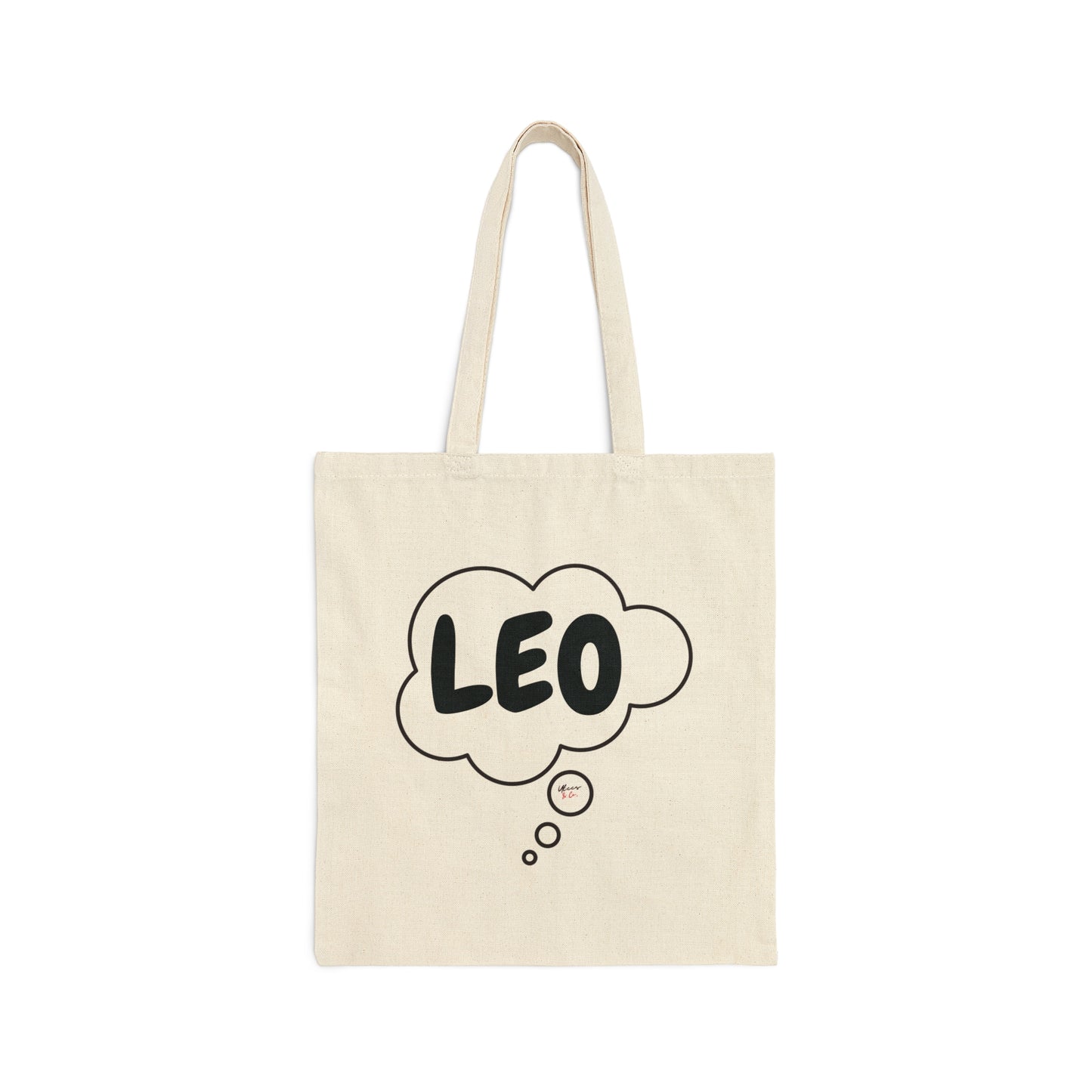 LEO ZODIAC SIGN TOTE BAG BIRTHDAY GIFT FOR LEO SIGN HOROSCOPE ZODIAC SIGN COTTON CANVAS TOTE BAG IN THOUGHT BUBBLE TOTE BAG