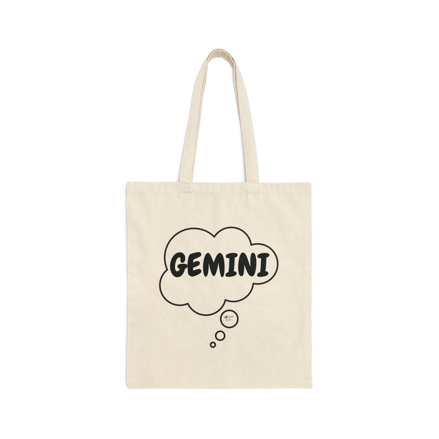 GEMINI ZODIAC SIGN TOTE BAG BIRTHDAY GIFT IN THOUGHT BUBBLE COTTON CANVAS TOTE BAG GEMINI HOROSCOPE ZODIAC SIGN TOTE BAG GIFT