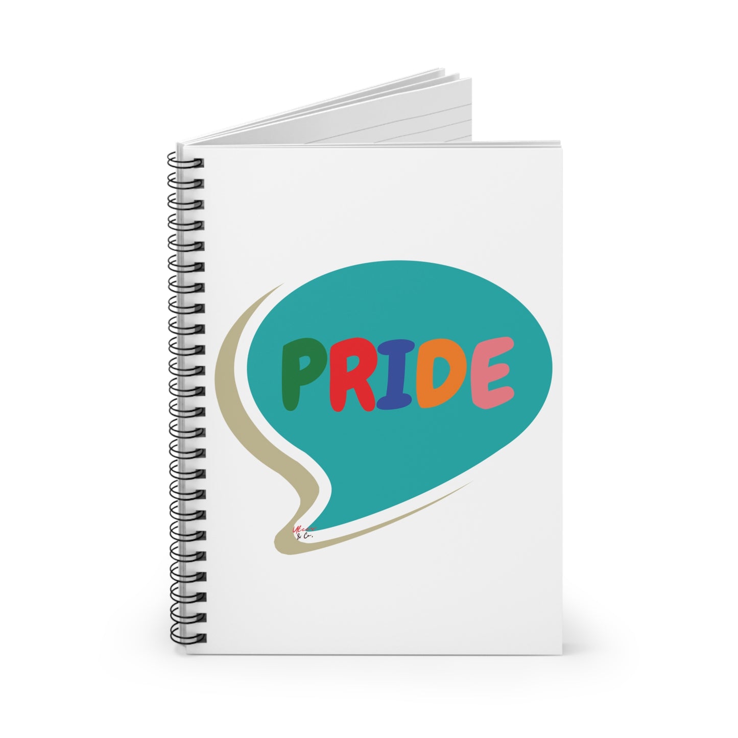 PRIDE RAINBOW NOTEBOOK IN THOUGHT BUBBLE LGBTQ SPIRAL NOTEBOOK RULED LINE PRIDE MONTH JOURNAL NOTEBOOK