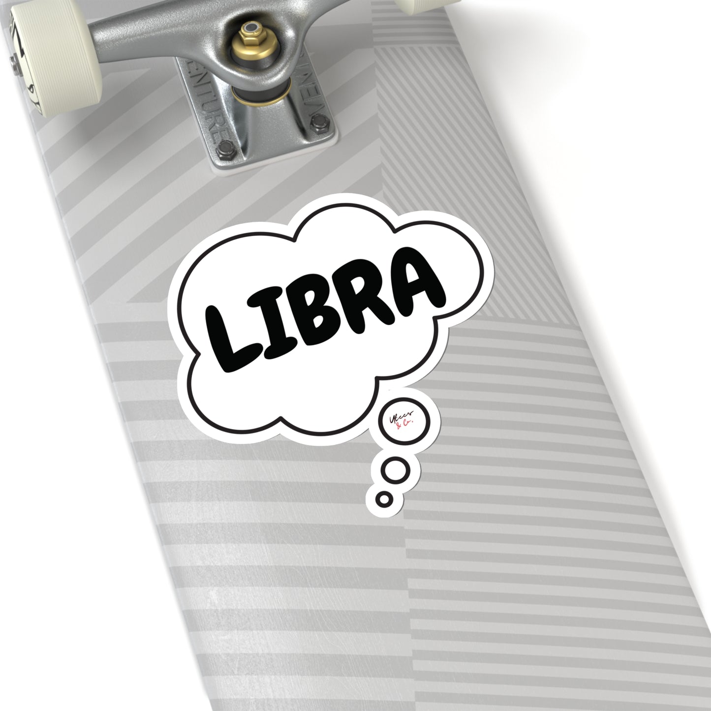 LIBRA ZODIAC HOROSCOPE SIGN STICKER IN THOUGHT BUBBLE LIBRA BIRTHDAY SIGN STICKER BIG OVERSIZED STICKER ASTROLOGY SIGN LIBRA STICKER JOURNAL STICKER NOTEBOOK STICERS STATIONARY STICKERS