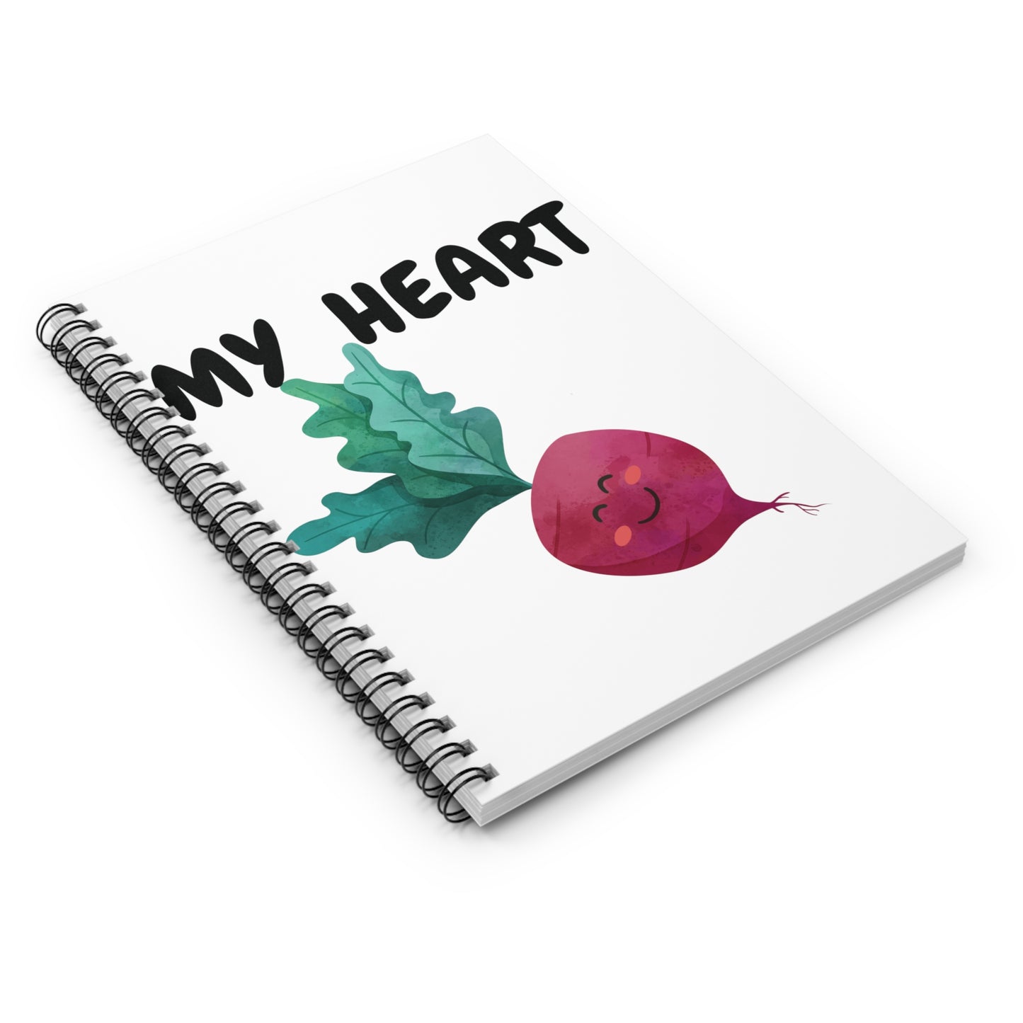 MY HEART BEET NOTEBOOK SPIRAL NOTEBOOK JOURNAL RULED LINE