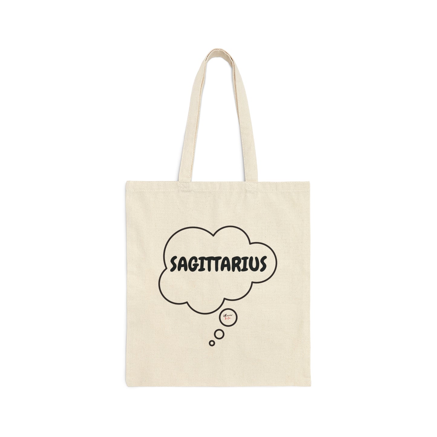 SAGITTARIUS ZODIAC SIGN TOTE BAG IN THOUGHT BUBBLE BIRTHDAY GIFT FOR SAGITTARIUS ZODIAC SIGN COTTON CANVAS TOTE BAG SAGITTARIUS HOROSCOPE ZODIAC SIGN