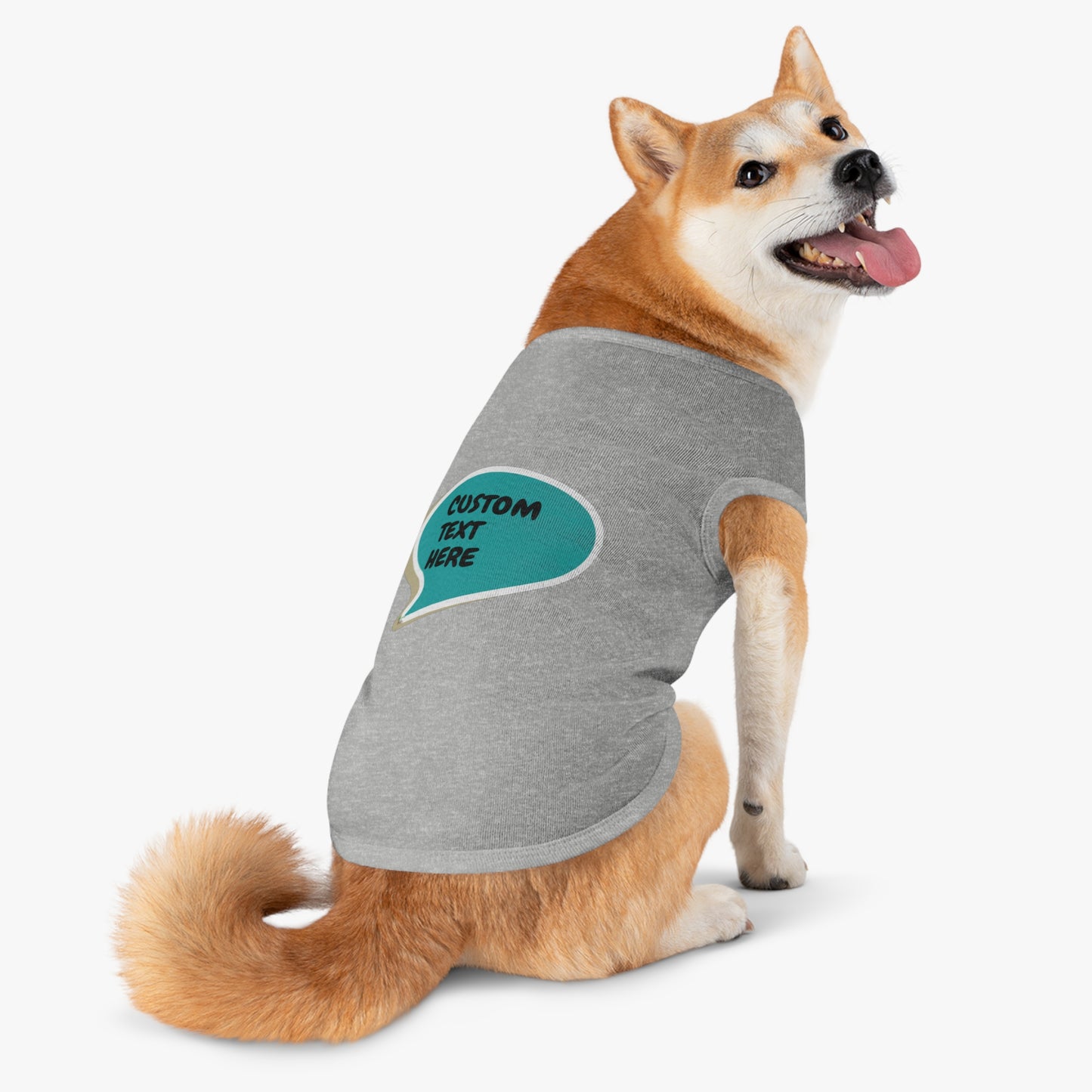 CUSTOMIZED PET TANK TOP TANK SHIRT IN SPEECH BUBBLE PERSONALIZED GRAPHIC UNISEX TANK T-SHIRT FOR DOGS SHIRTS GIFTS FOR CUSTOM PETS SHIRTS FOR PUPPIES DOG  CLOTHING