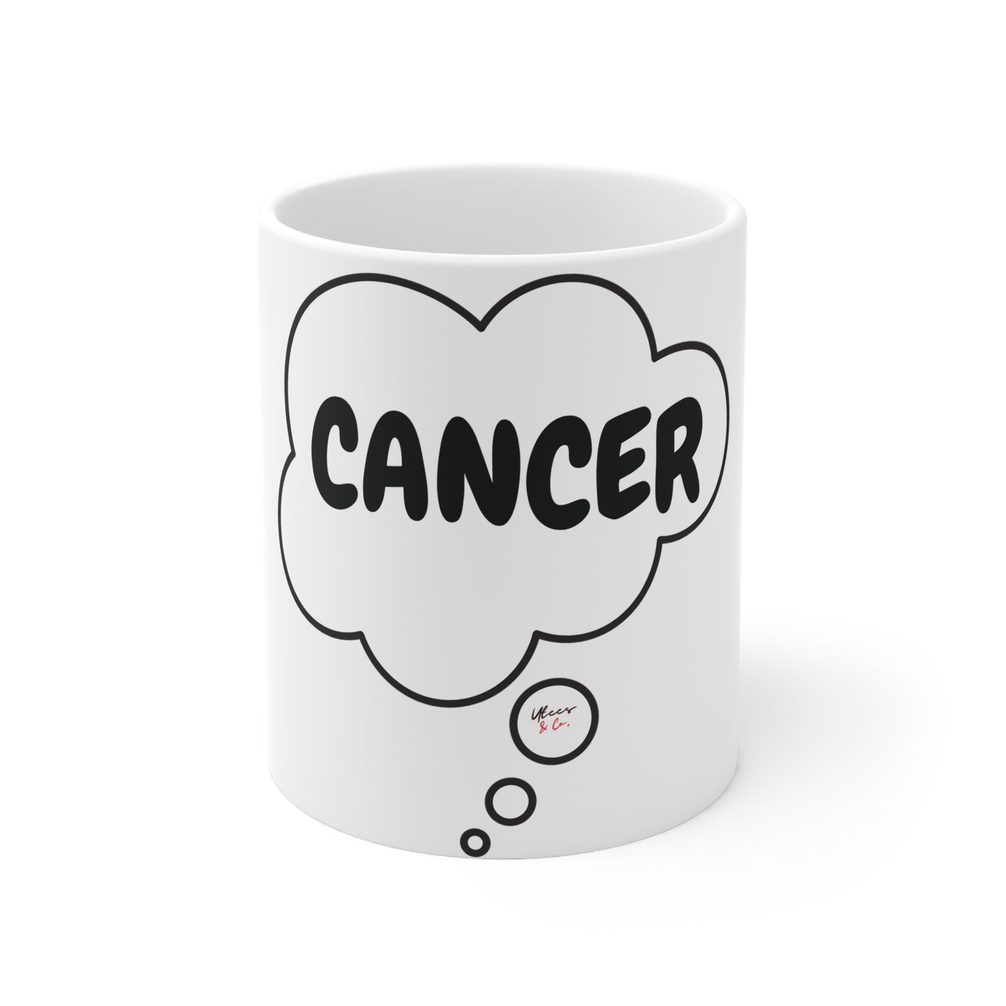 CANCER ZODIAC SIGN COFFEE MUG IN THOUGHT BUBBLE FOR BIRTHDAY SIGN CERAMIC MUG 11oz CANCER HOROSCOPE ZODIAC SIGN COFFEE MUG GIFT