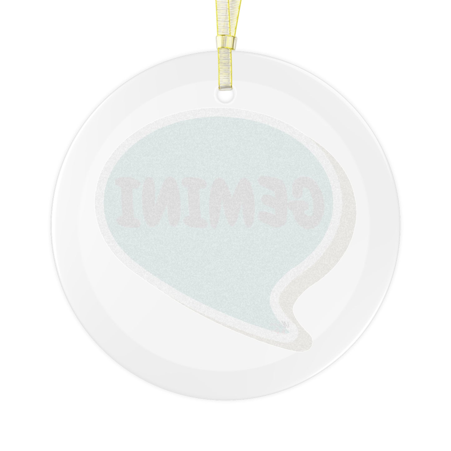 GEMINI ZODIAC SIGN GLASS ORNAMENT SPEECH BUBBLE ASTROLOGY SIGNS CHRISTMAS TREE DECORATION HOME DECOR GEMINI ZODIAC BIRTHDAY GIFT FOR THE HOLIDAYS