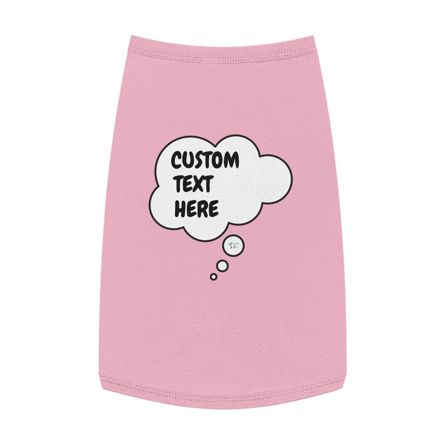PERSONALIZED PET TANK TOP TANK SHIRT IN THOUGHT BUBBLE CUSTOMIZED GRAPHIC UNISEX TANK T-SHIRT FOR DOGS SHIRTS CUSTOM GIFTS FOR PETS SHIRTS FOR PUPPIES DOG CLOTHING