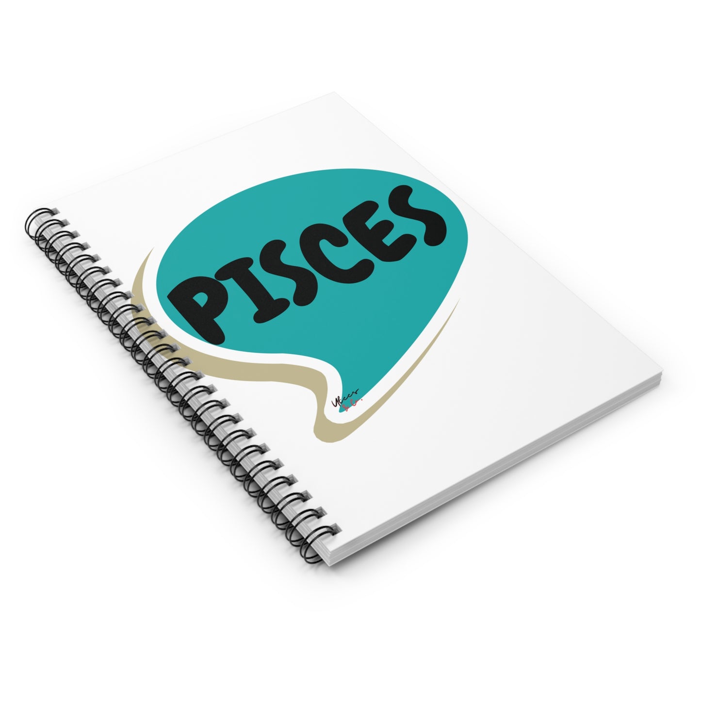 PISCES ZODIAC SIGN SPIRAL NOTEBOOK IN SPEECH BUBBLE PISCES BIRTHDAY SIGN HOROSCOPE SPIRAL NOTEBOOK