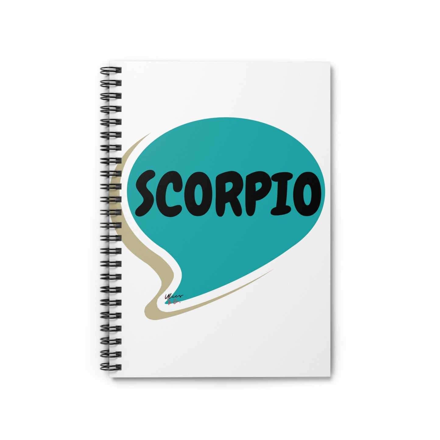 SCORPIO ZODIAC SIGN SPIRAL NOTEBOOK IN SPEECH BUBBLE SCORPIO BIRTHDAY SIGN HOROSCOPE SPIRAL NOTEBOOK