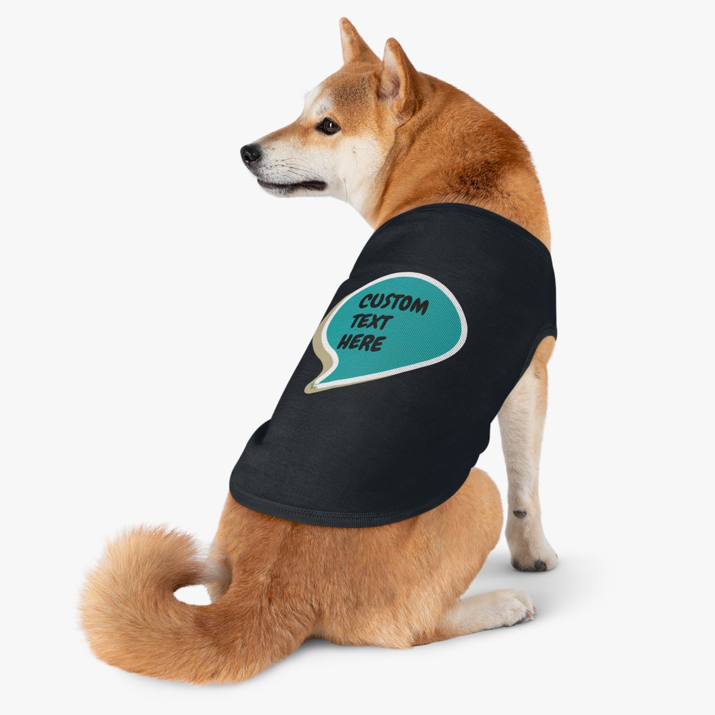 CUSTOMIZED PET TANK TOP TANK SHIRT IN SPEECH BUBBLE PERSONALIZED GRAPHIC UNISEX TANK T-SHIRT FOR DOGS SHIRTS GIFTS FOR CUSTOM PETS SHIRTS FOR PUPPIES DOG  CLOTHING