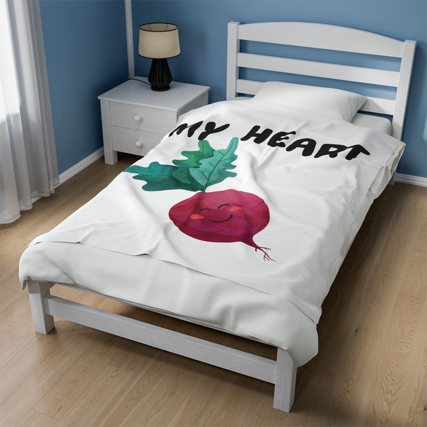 MY HEART BEET BLANKET VELVETEEN PLUSH BLANKET