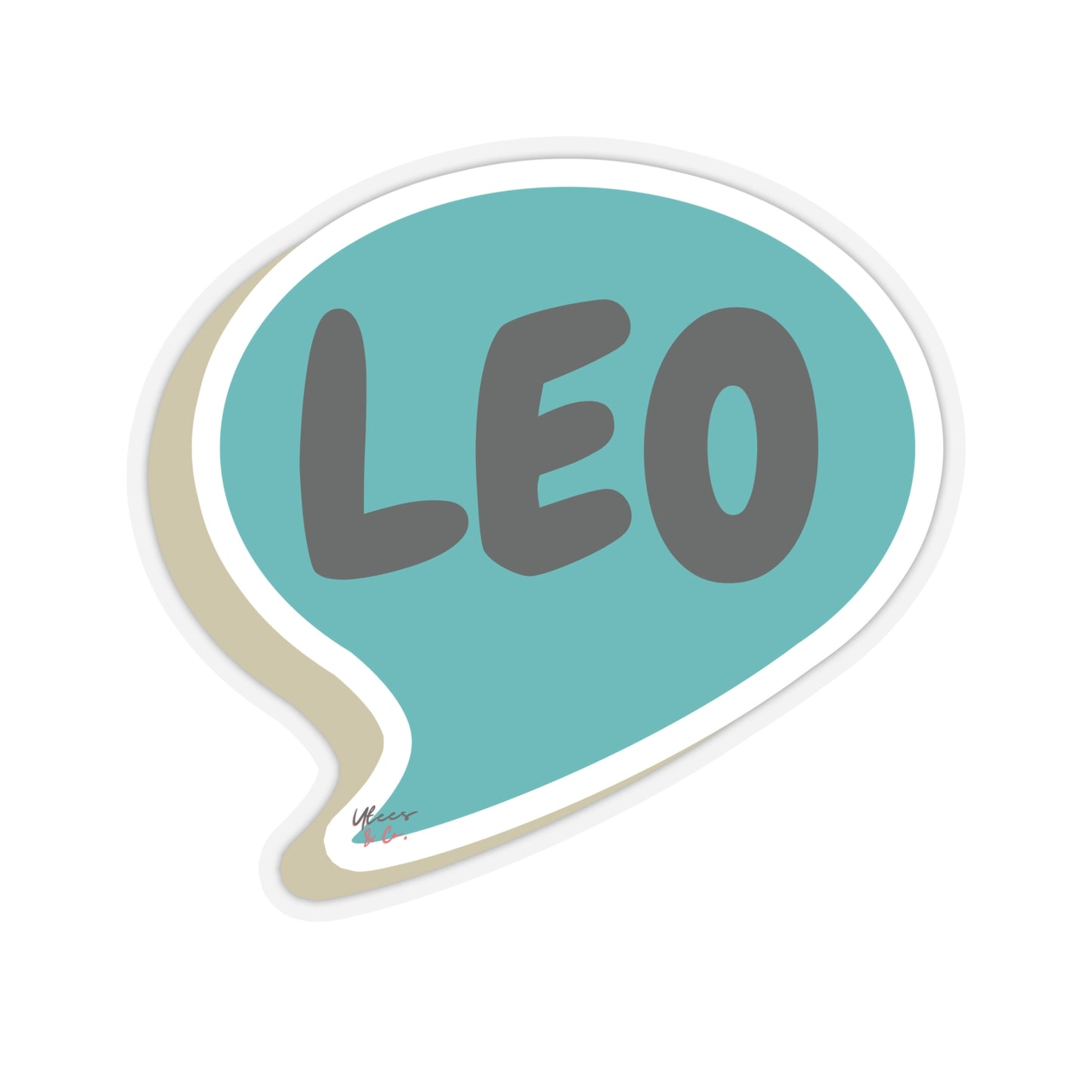 LEO ZODIAC SIGNS STICKER IN SPEECH BUBBLE HOROSCOPE SIGN STICKER BIG OVERSIZED STICKER ZODIAC SIGN LEO SIGN STICKER