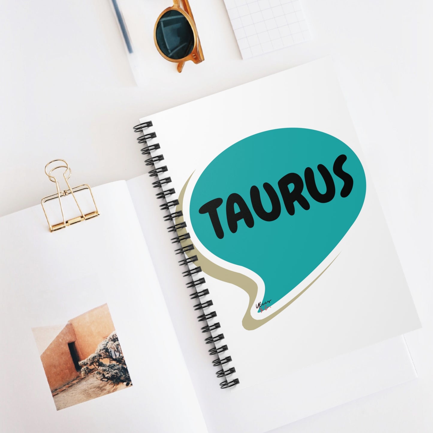 TAURUS ZODIAC SIGN SPIRAL NOTEBOOK IN SPEECH BUBBLE TAURUS BIRTHDAY SIGN HOROSCOPE SPIRAL NOTEBOOK