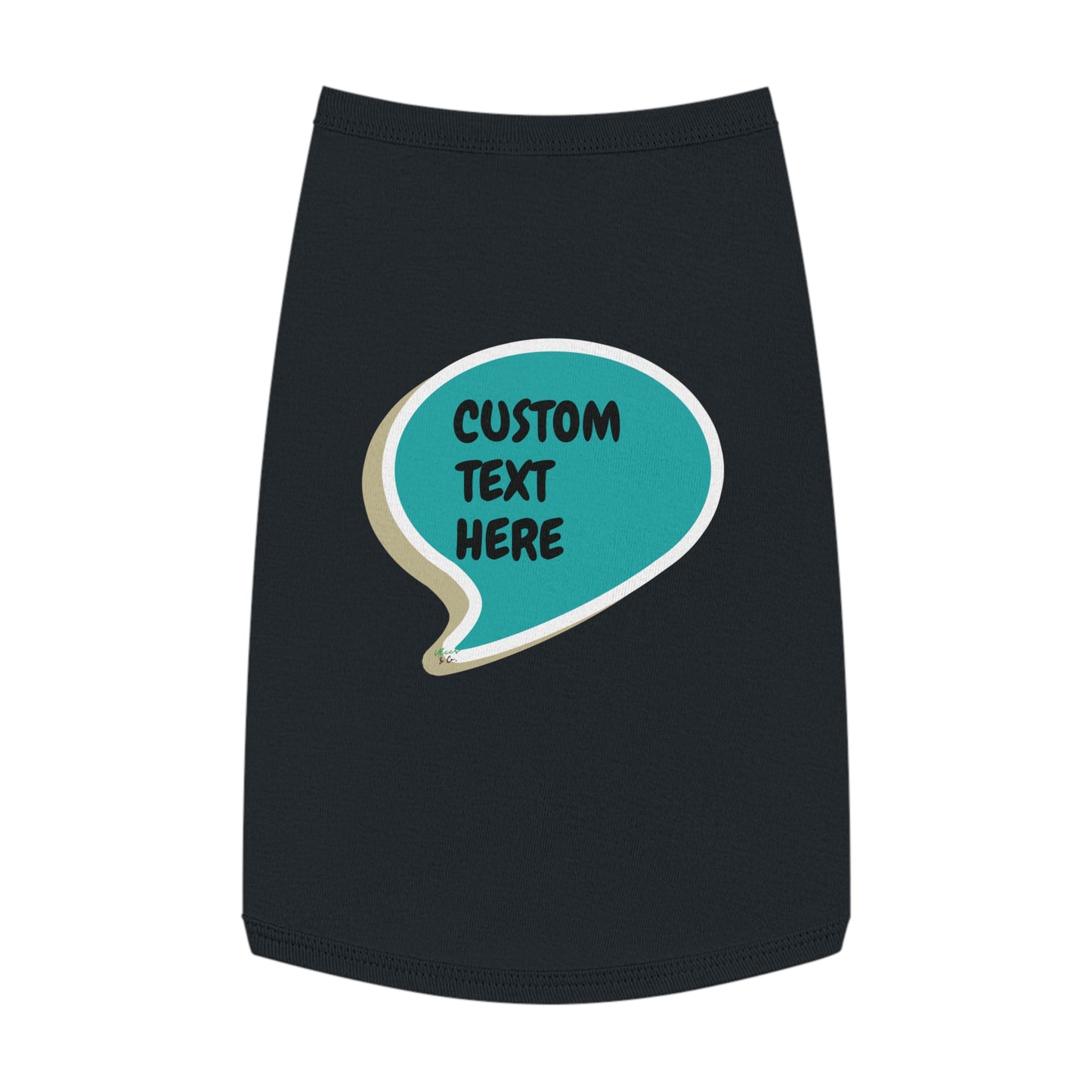 CUSTOMIZED PET TANK TOP TANK SHIRT IN SPEECH BUBBLE PERSONALIZED GRAPHIC UNISEX TANK T-SHIRT FOR DOGS SHIRTS GIFTS FOR CUSTOM PETS SHIRTS FOR PUPPIES DOG  CLOTHING