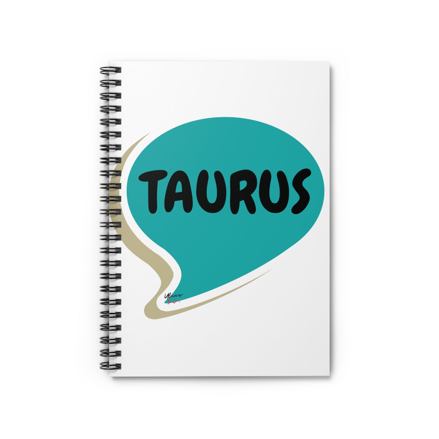 TAURUS ZODIAC SIGN SPIRAL NOTEBOOK IN SPEECH BUBBLE TAURUS BIRTHDAY SIGN HOROSCOPE SPIRAL NOTEBOOK