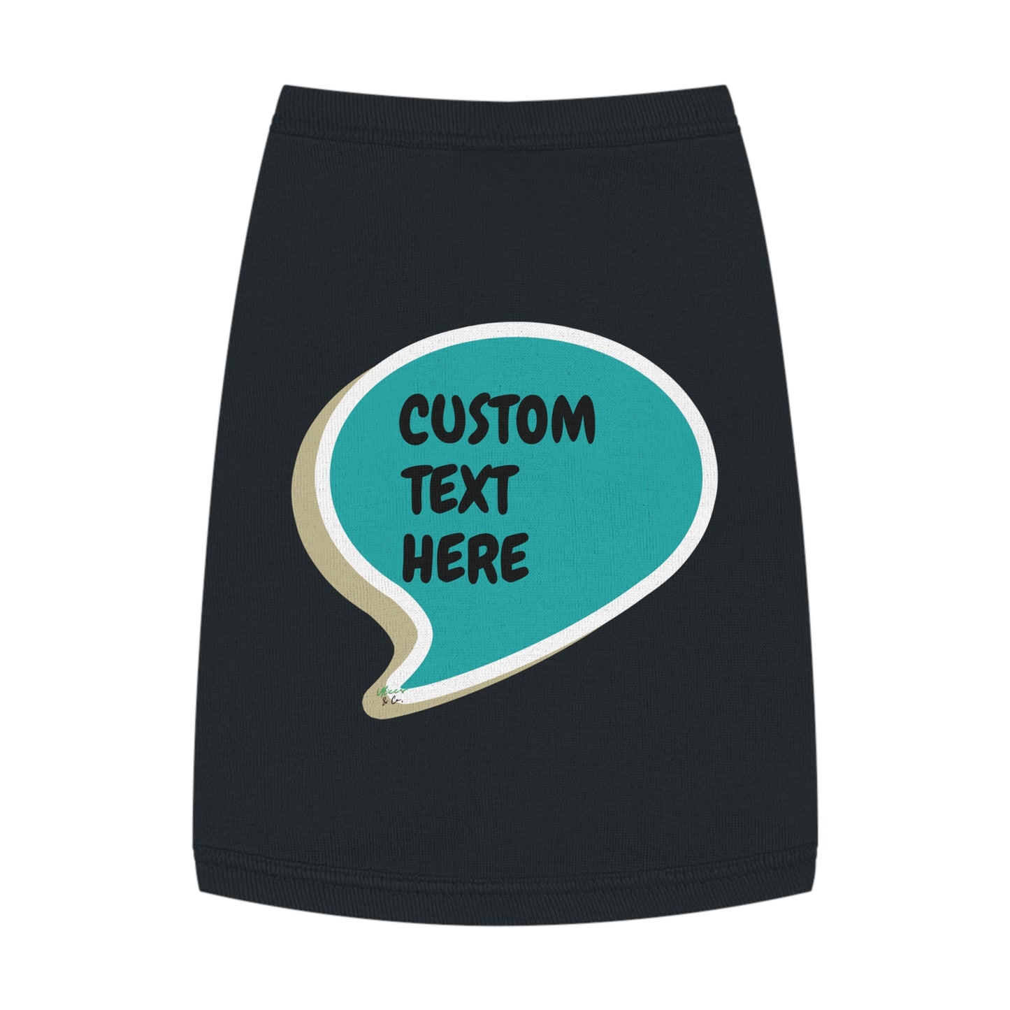 CUSTOMIZED PET TANK TOP TANK SHIRT IN SPEECH BUBBLE PERSONALIZED GRAPHIC UNISEX TANK T-SHIRT FOR DOGS SHIRTS GIFTS FOR CUSTOM PETS SHIRTS FOR PUPPIES DOG  CLOTHING