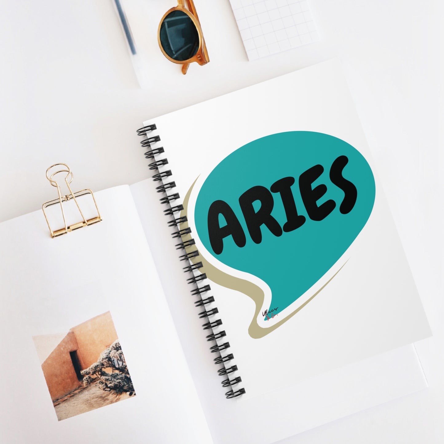 ARIES ZODIAC SIGN SPIRAL NOTEBOOK IN SPEECH BUBBLE ARIES BIRTHDAY SIGN HOROSCOPE SPIRAL NOTEBOOK