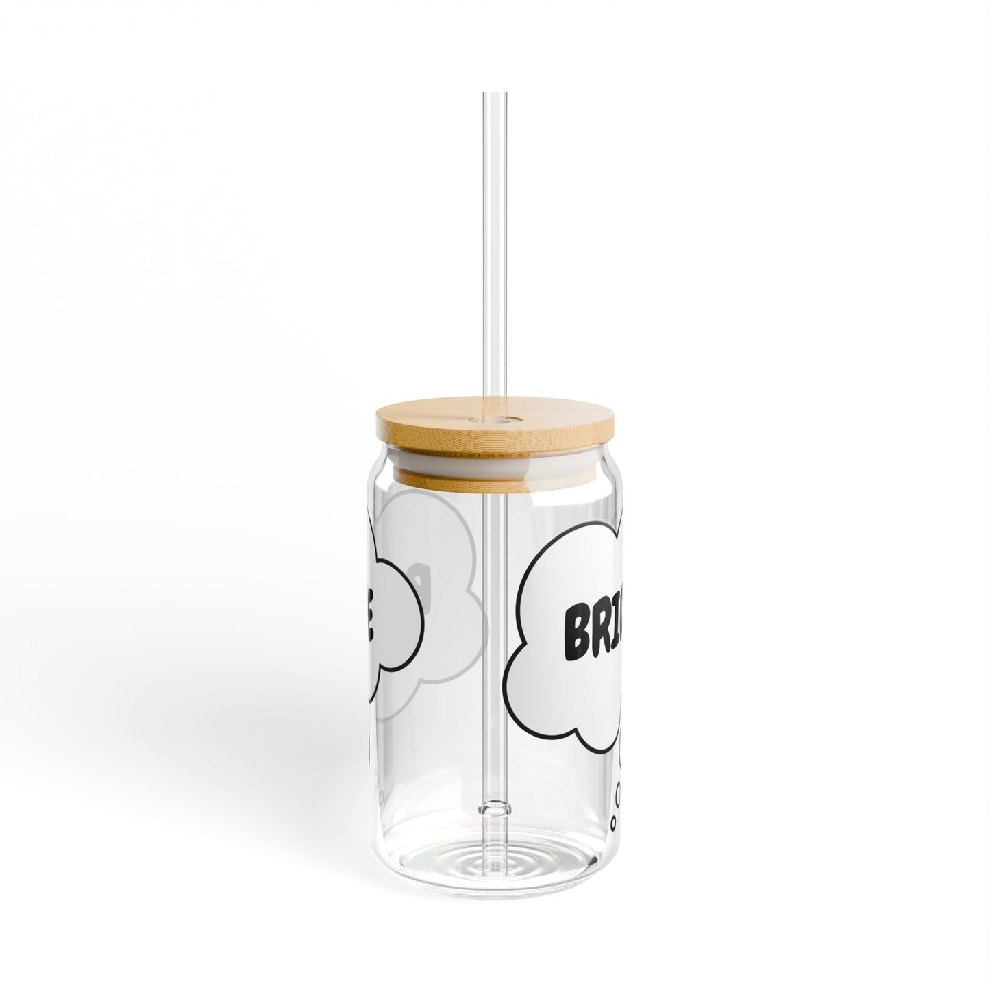 BRIDE SIPPER GLASS 16oz THOUGHT BUBBLE WEDDING FAVORS GLASSWARE ICED GLASS WEDDING GIFT ICED COFFEE GLASSES BACHELORETTE GIFT DRINKWARE FIANCÉE GIFT FOR BRIDAL PARTY FUTURE BRIDE CAN TUMBLERS