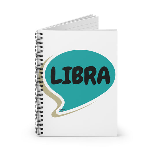 LIBRA ZODIAC SIGN SPIRAL NOTEBOOK IN SPEECH BUBBLE LIBRA BIRTHDAY SIGN HOROSCOPE SPIRAL NOTEBOOK