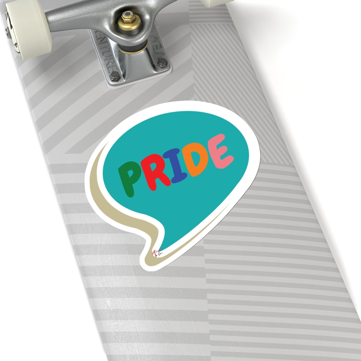 PRIDE RAINBOW BIG STICKER IN SPEECH BUBBLE LGBTQ 6X6 BIG STICKER PRIDE MONTH CELEBRATION