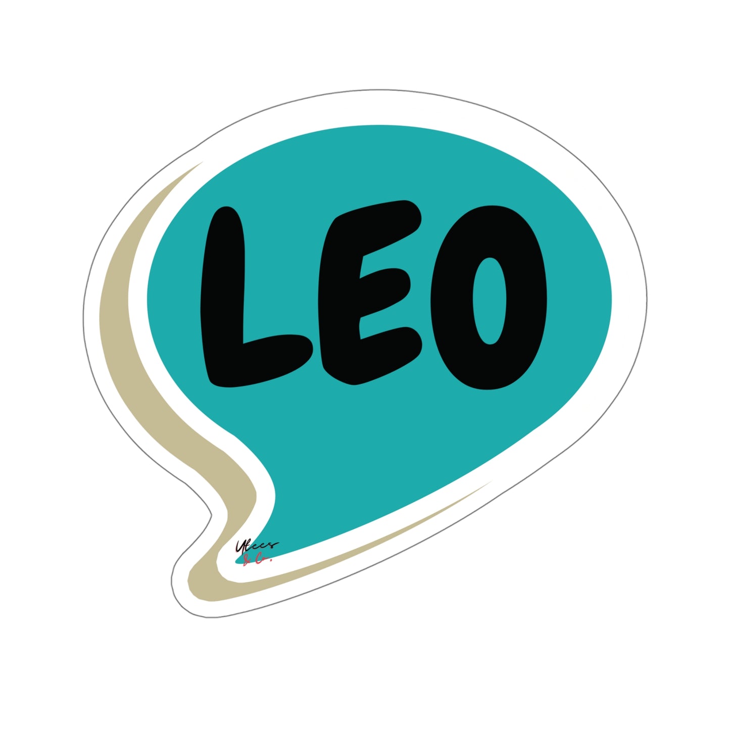 LEO ZODIAC SIGNS STICKER IN SPEECH BUBBLE HOROSCOPE SIGN STICKER BIG OVERSIZED STICKER ZODIAC SIGN LEO SIGN STICKER