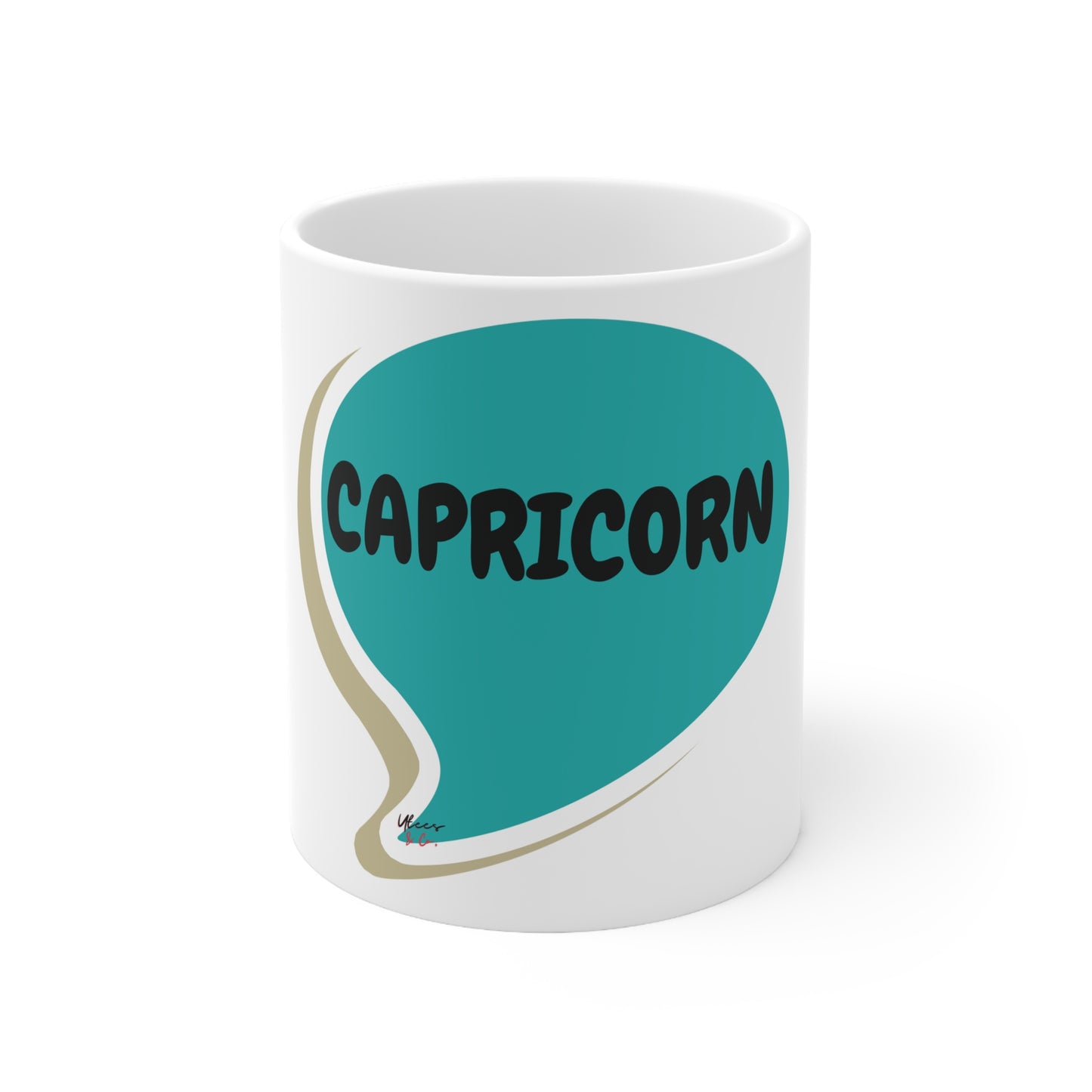 CAPRICORN ZODIAC SIGN IN SPEECH BUBBLE FOR COFFEE MUG GIFT FOR COFFEE DRINKER CERAMIC MUG 11oz ASTRONOMY HOROSCOPE CAPRICORN ZODIAC SIGNS ON COFFEE MUG FOR COFFEE LOVERS