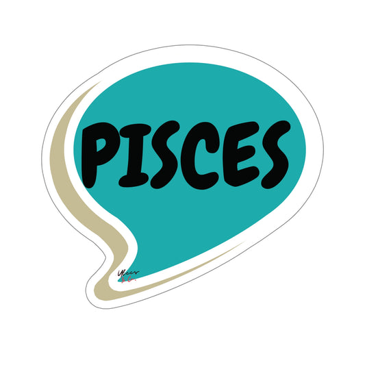 PISCES ZODIAC SIGN STICKER IN SPEECH BUBBLE STICKER OVERSIZED STICKER HOROSCOPE STICKER PISCES SIGN STICKER ASTROLOGY PISCES STICKERS