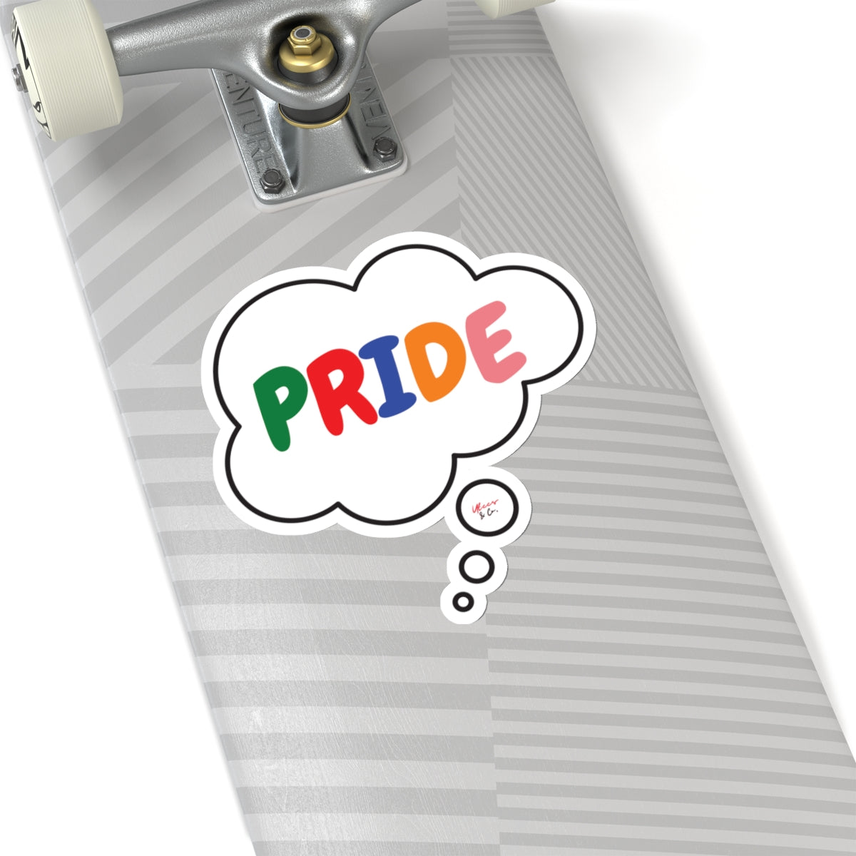 PRIDE RAINBOW BIG STICKER IN THOUGHT BUBBLE LGBTQ 6X6 BIG STICKER PRIDE MONTH CELEBRATION